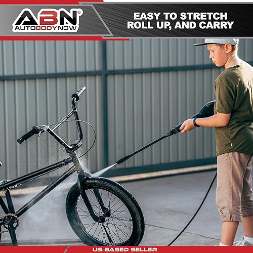 Miniatura 6 de ABN Manguera de lavado a presión de 50 pies a 14 de pulgada, resistente a las torceduras, manguera de alta presión de 3000 PSI con accesorios M22