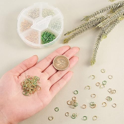 Miniatura 5 de LiQunSweet 600 anillos de aluminio de 6 colores, anillos de salto abiertos, anillos redondos para gargantilla, collares, pulseras y accesorios de