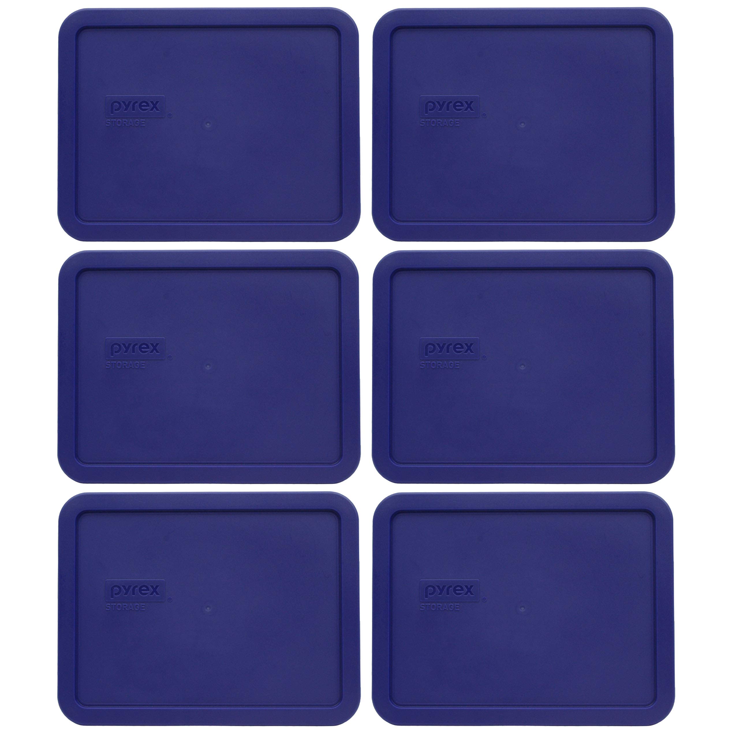 Couvercle Pyrex 7211-PC bleu marine rectangulaire 6 tasses lot de 6