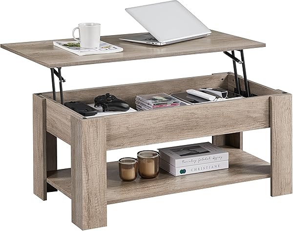 Yaheetech Table Basse avec Plateau Relevable