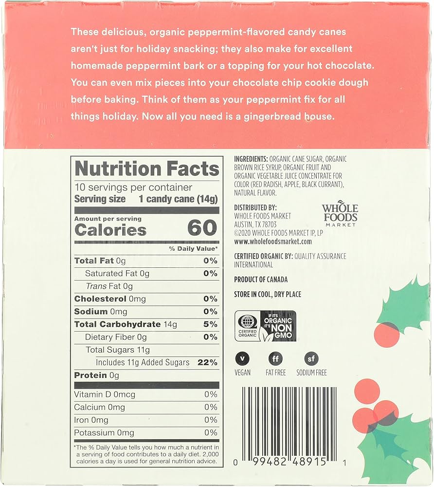 リ Amazon.com : 365 by Whole Foods Market, Organic Candy Canes