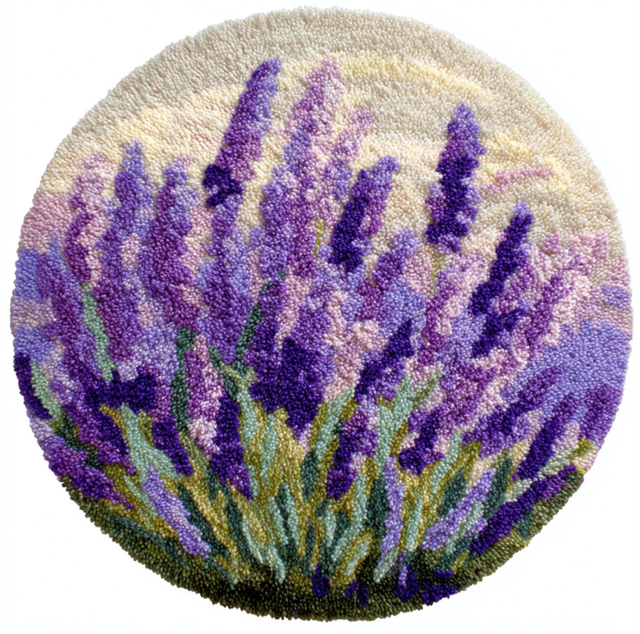 Kitquiver Flowers Tapestry Kits for Adults Lavender Flowers DIY for Kids and Adults Gift for Family Friends Needlework Crafts Cute Gifts 60x60cm
