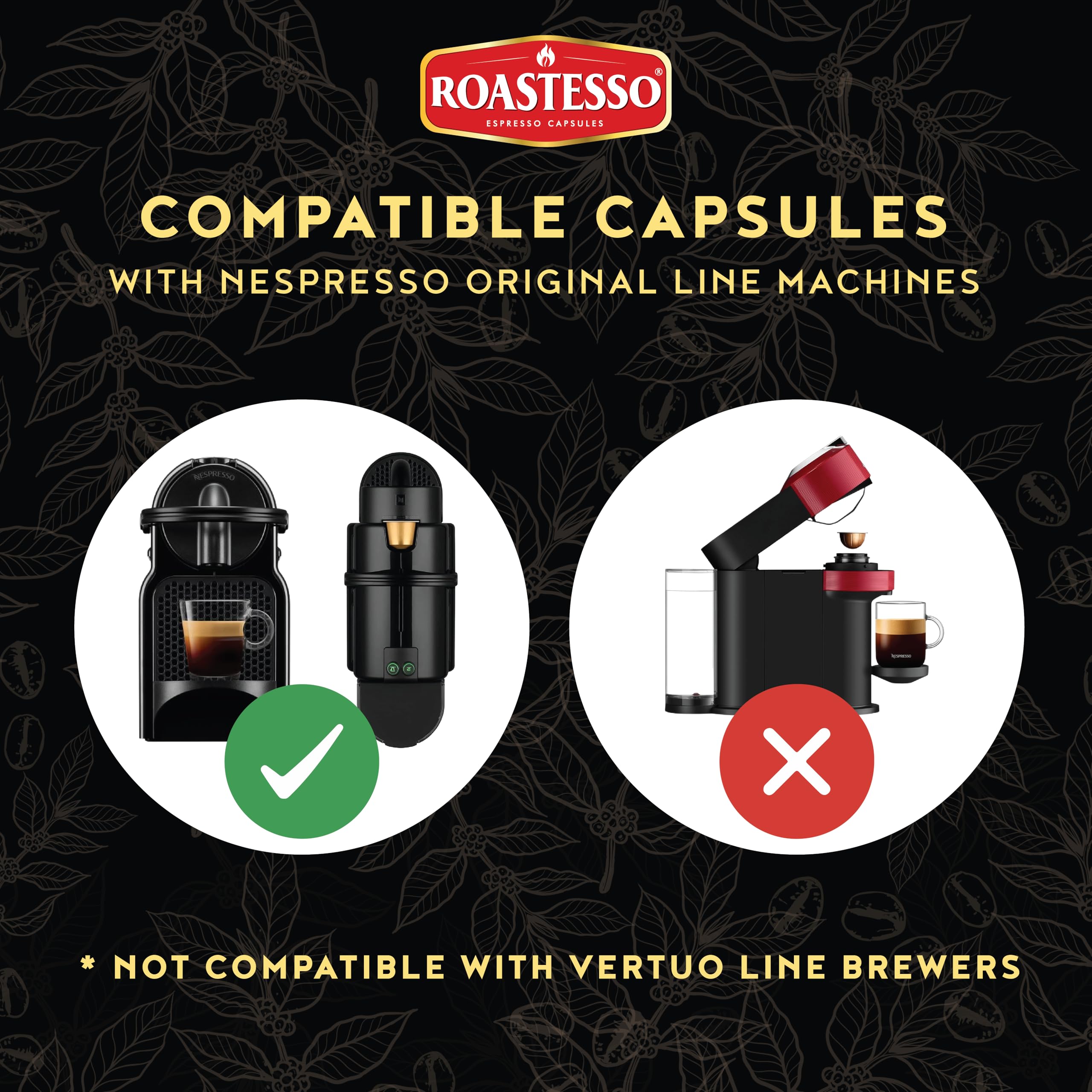 Roastesso - Cápsulas de café espresso (Hioncaff, 10 unidades (paquete de 8))