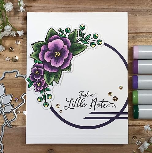 Miniatura 4 de Spring Pansies Floral Cluster - Hoja de 4 x 6 pulgadas