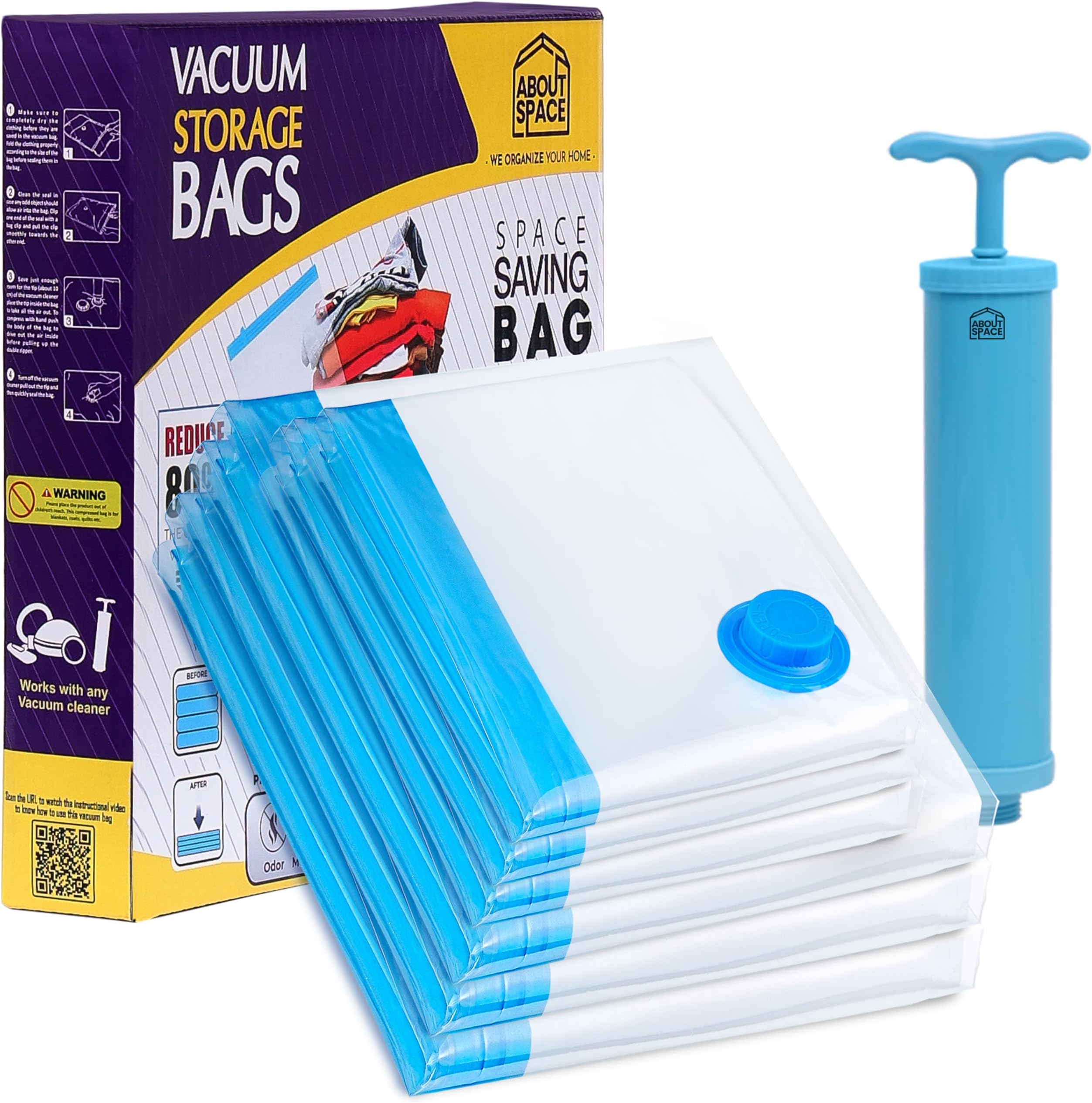 RoomiPro Space Saver Vacuum Storage Bags, 8 Jumbo Vacuum Sealer Bags