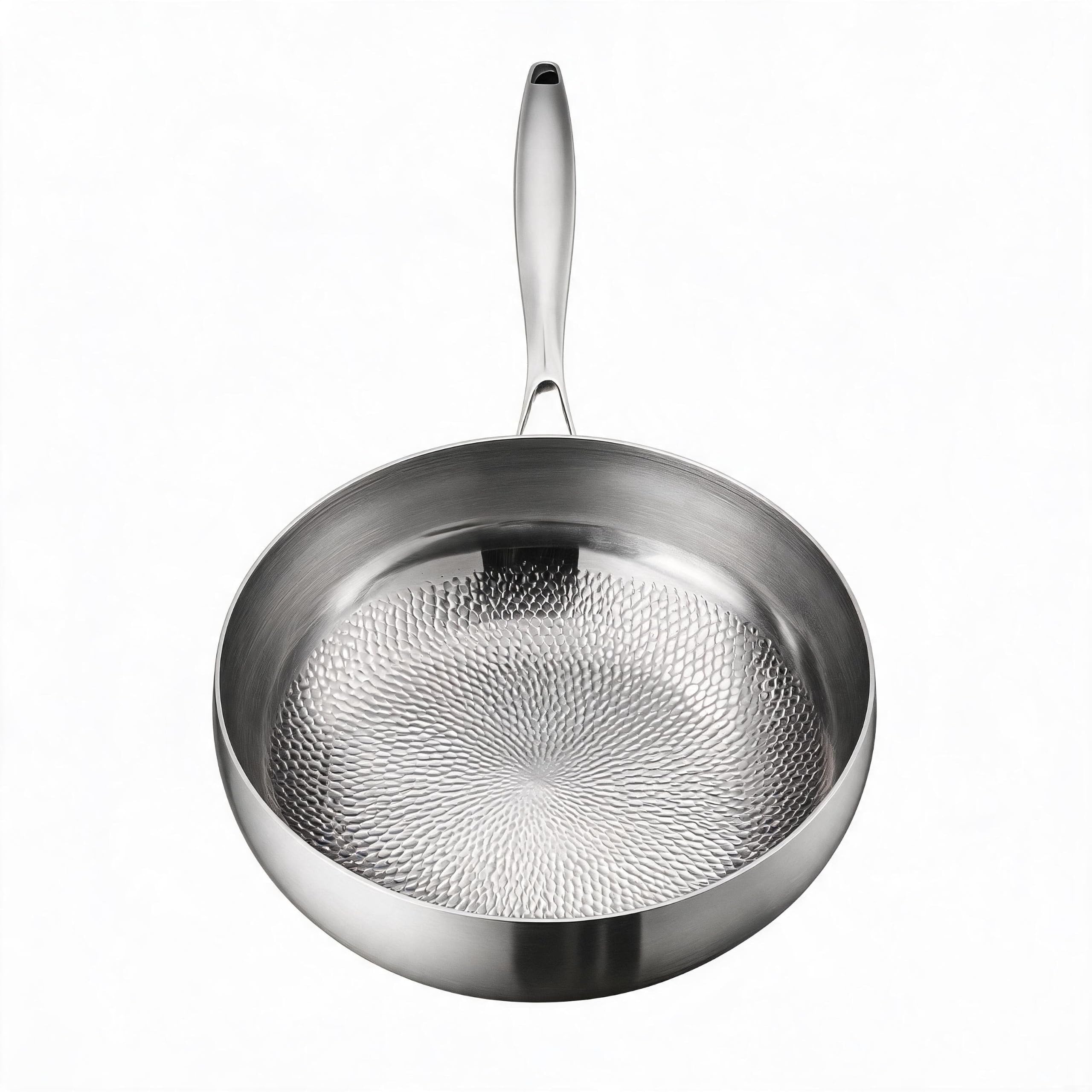 Wok Martilleado 24cm para acero Inoxidable Base 5 para capas(26)