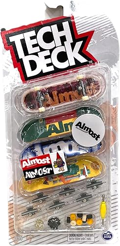 TECH DECK Sk8shop Bonus Pack - Mini patineta de dedo serie 2022 (casi (paquete de 4)
