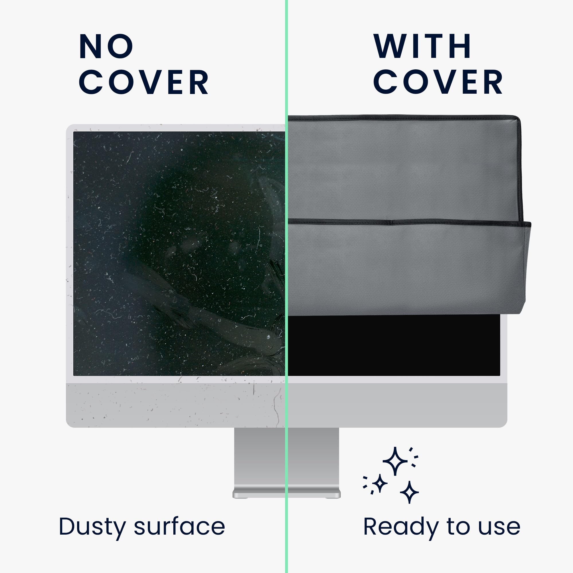 kwmobile Cover compatibile con 27-28" monitor Copertura antipolvere - Protezione Cover monitor per schermo PC - Custodia protettiva