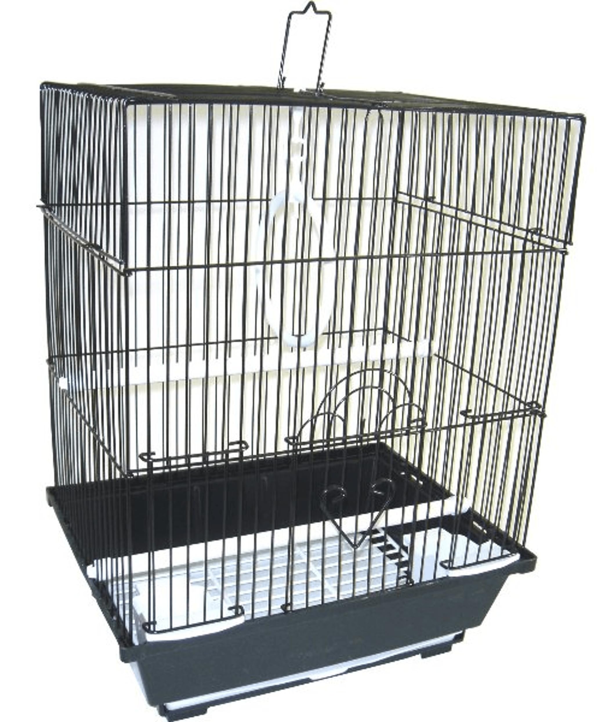 YML A1124MBLK Sittichkäfig, flach, klein, 27,9 x 21,6 x 35,6 cm