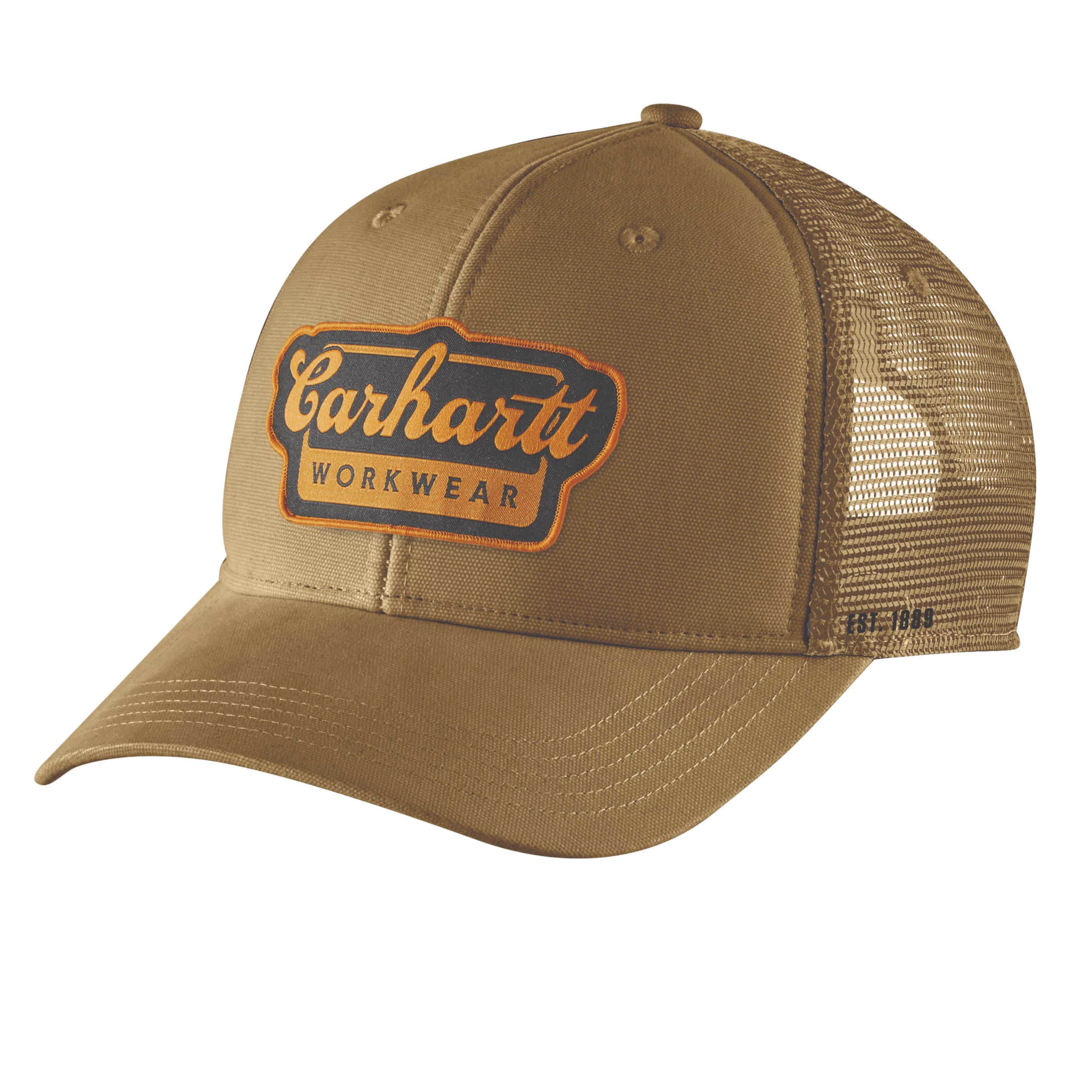 Men's Rugged Flex Twill Mesh-Back Script Patch Cap