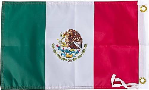 Miniatura 2 de Bandera de México de 12 x 18 pulgadas, perfecta para UTV, ATV SxS, se fija a luces de látigo o postes de bandera, doble cara Ulti Offroad