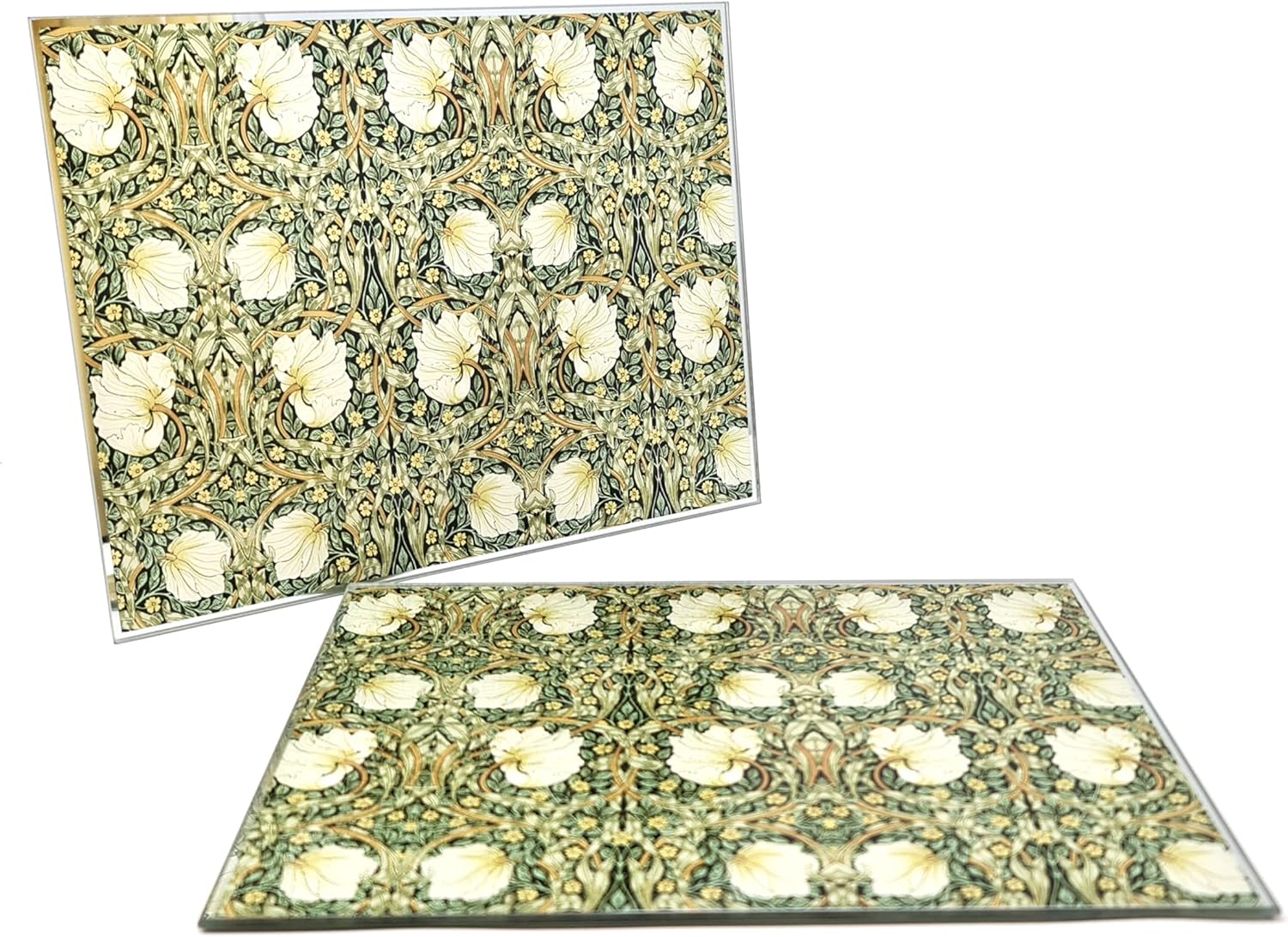 The Leonardo Collection Set of 2 Glass Placemats William Morris