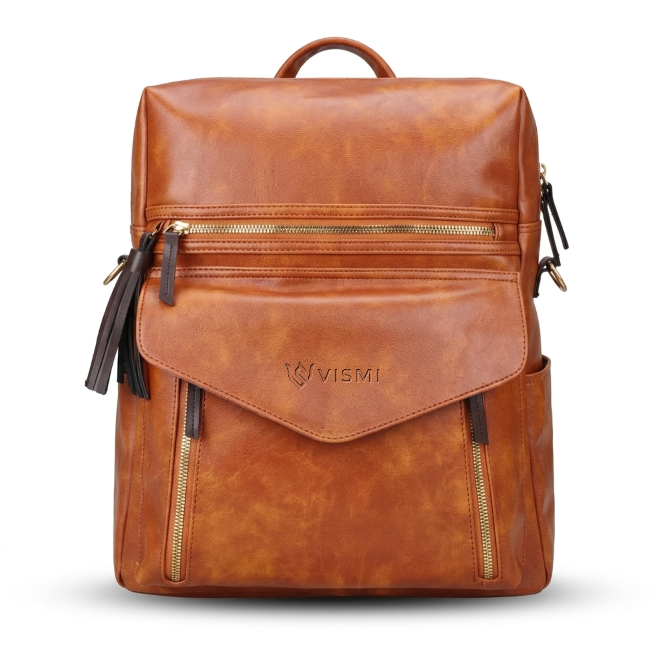 vismiintrend Backpacks for Women | Backpack Bags for Women | College Bag for Girls | Office, Travel & Daily Use | Fits 14 Inch Laptop | Shoulder Bags | Gift for Teenager Girls, Wife, Sister (Tan)-picture-3
