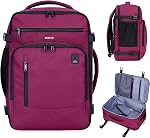 ECOHUB Sac à dos de voyage pour les femmes, 30L Transporter le sac à dos, le sac approuvé par le vol 15.6" Sac à dos pour ordinateur portable, imperméable article personnel sac de voyage avion avec 14 Poches roses