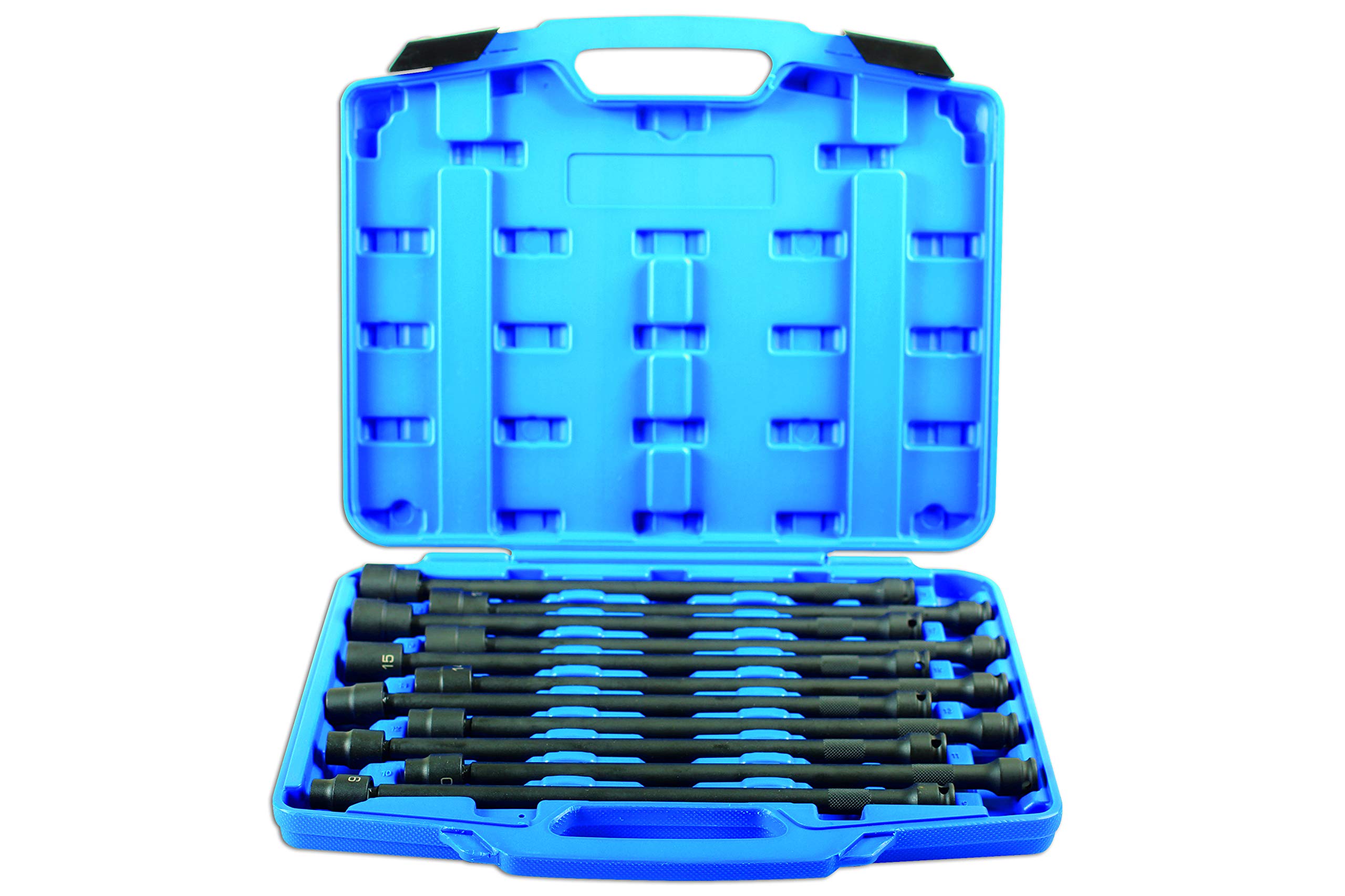 Laser Tools Universal Joint Extra Long Impact Socket Set 3/8""D 11 Piece Set