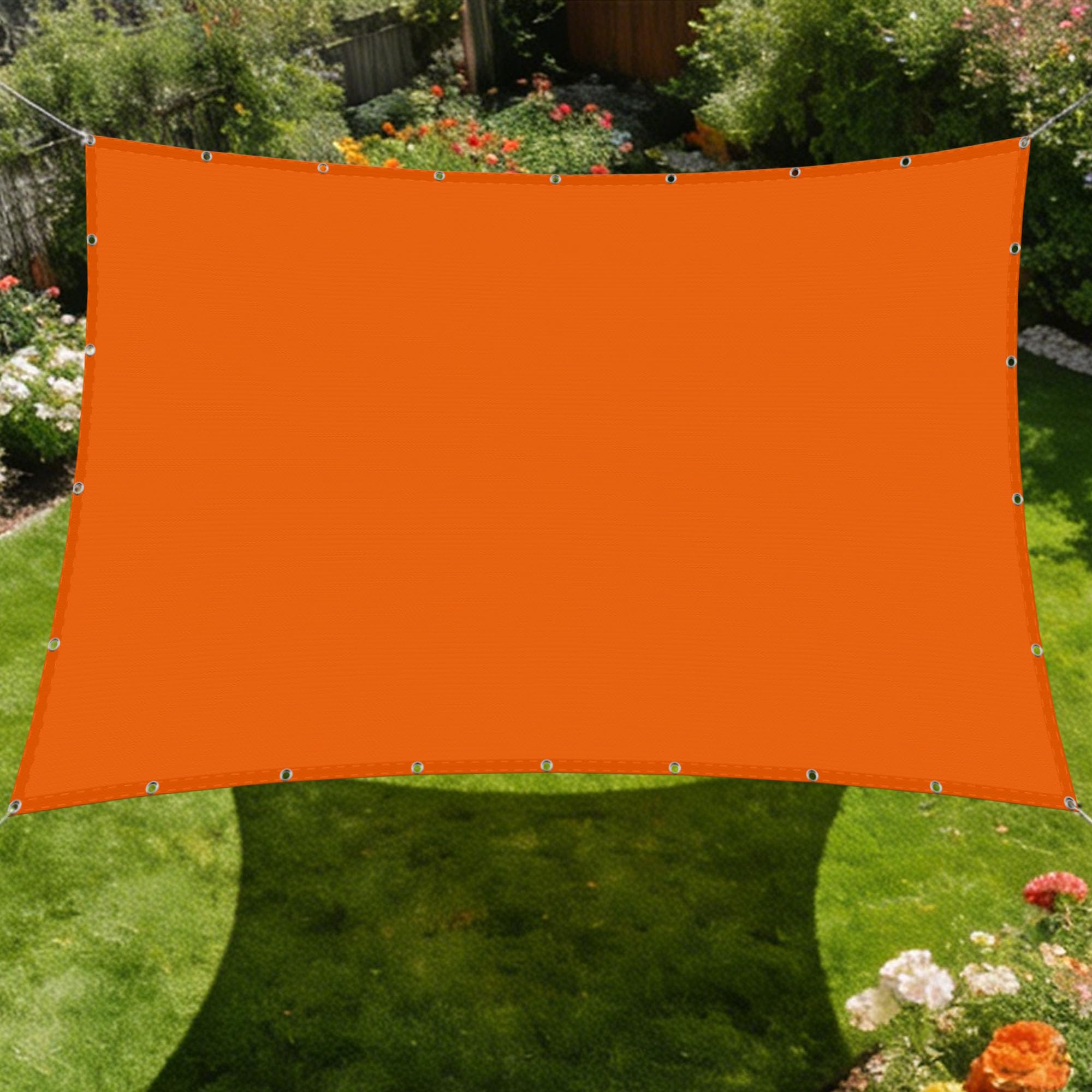 Voile d'ombrage étanche 180x340 orange pour jardin et terrasse extérieure