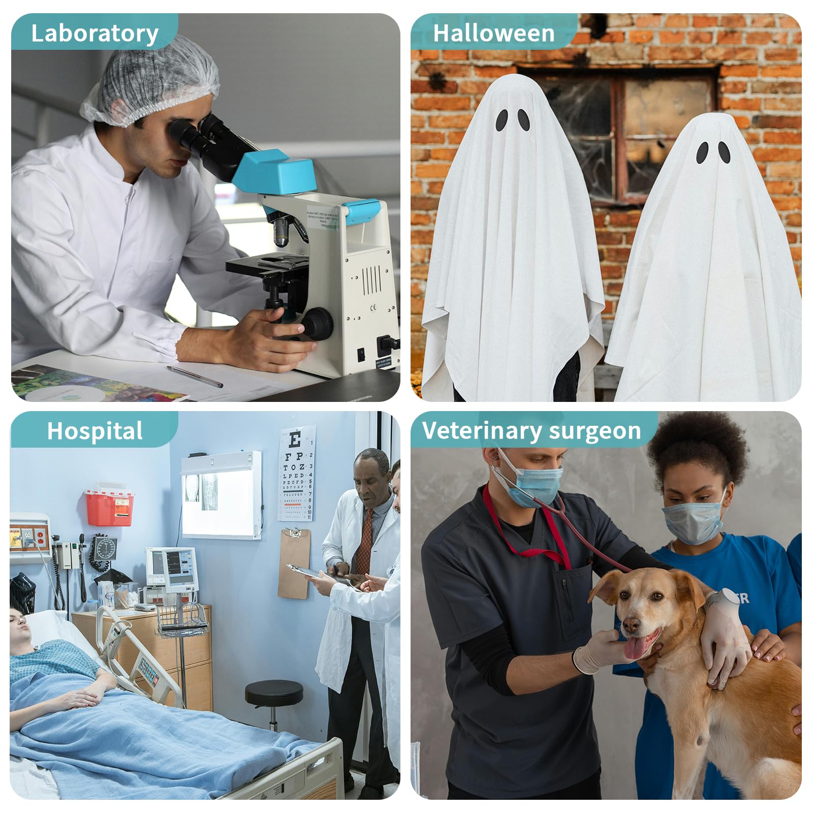 Bata Laboratorio Hombre Bata Médico Uniforme Bata Sanitaria Hombre Bata de Trabajo Blanca Ropa para Laboratorio Farmacia Maestros Artista Disfraz Médico