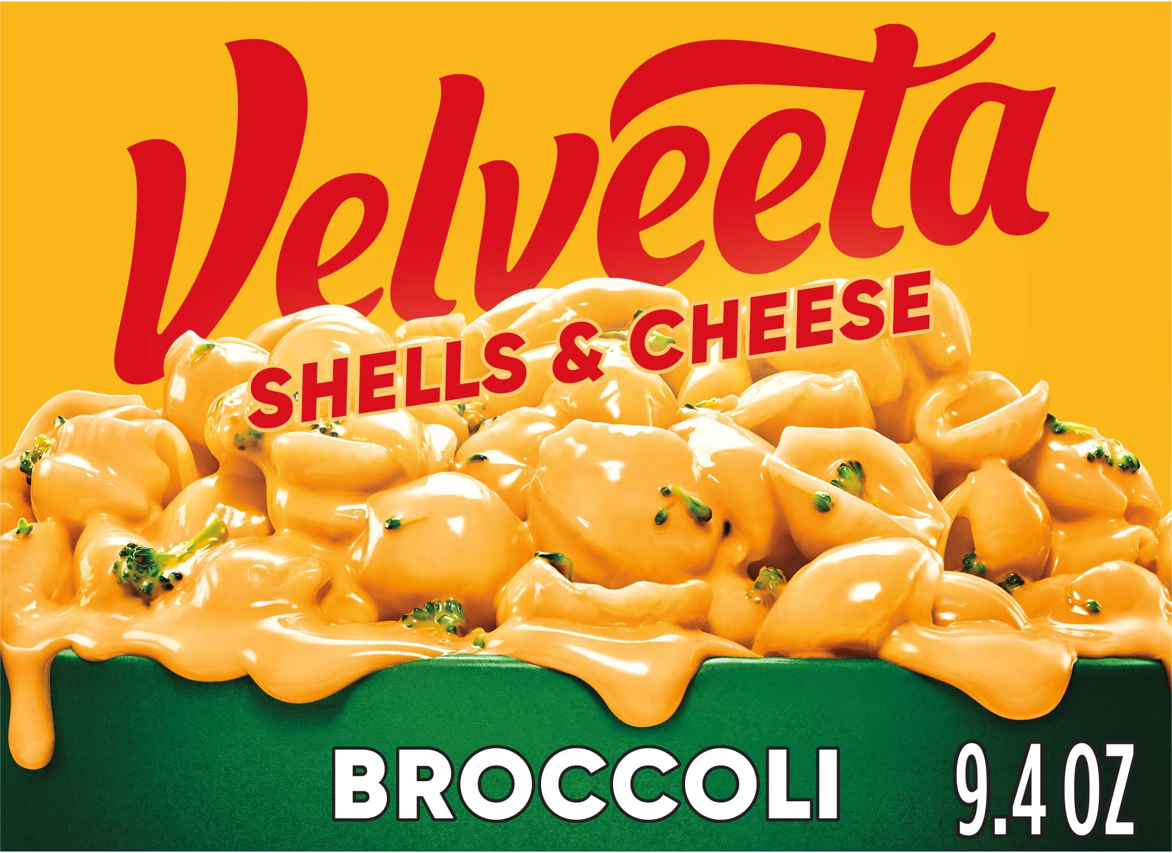 Shells & Cheese Broccoli with Shell Pasta, Cheese Sauce & Broccoli Florets, 9.4 oz Box