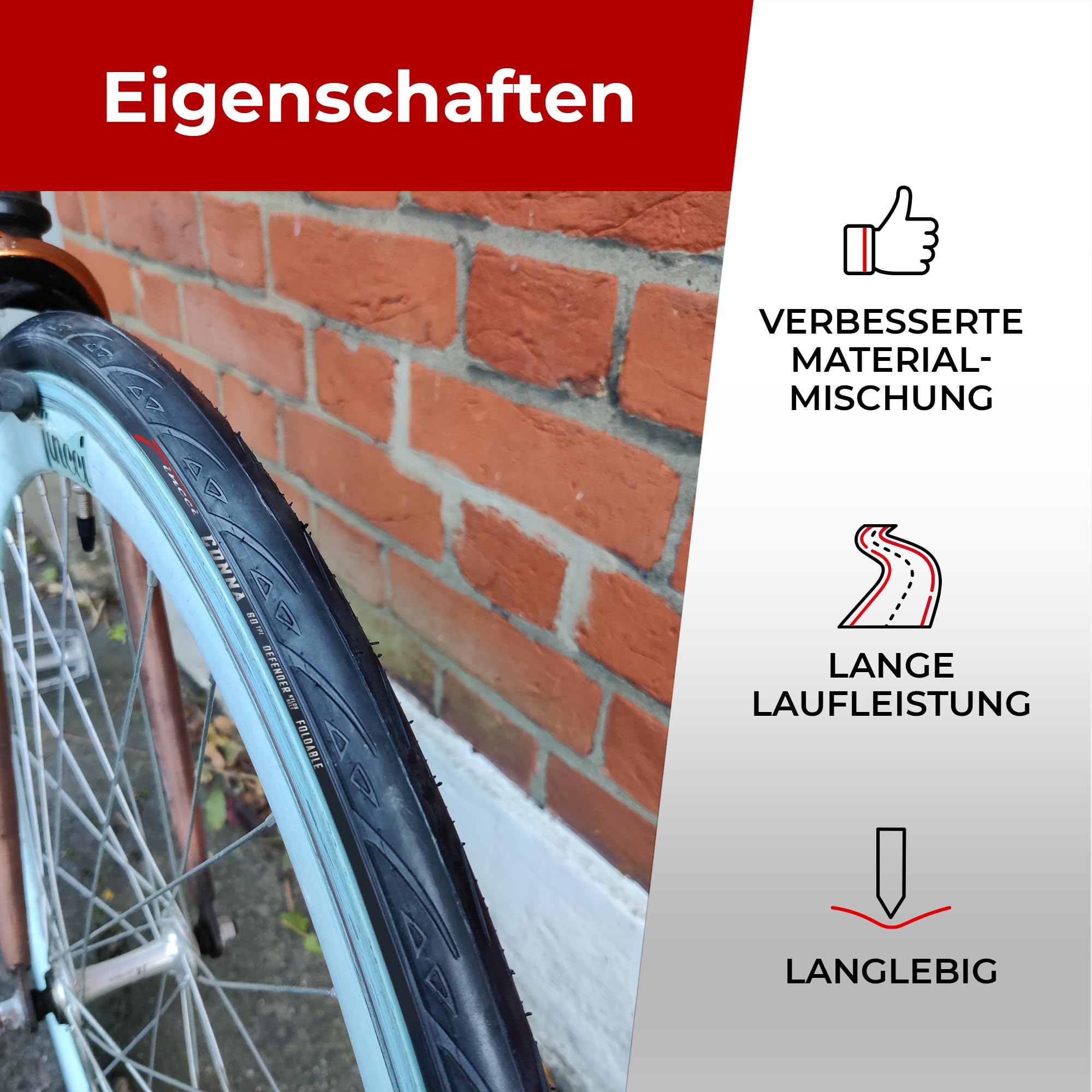 Fincci Rennrad Fahrradreifen 28 Zoll