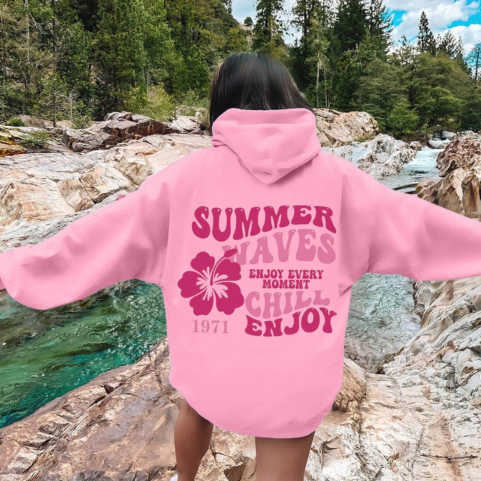 Różowa bluza z kapturem z motywem palmy dziewczęca bluza śliczne bluzy oversize bluza z kapturem damskie bluzy i bluzy z kapturem estetyczna damska bluza z kapturem z długim rękawem bluza z kapturem