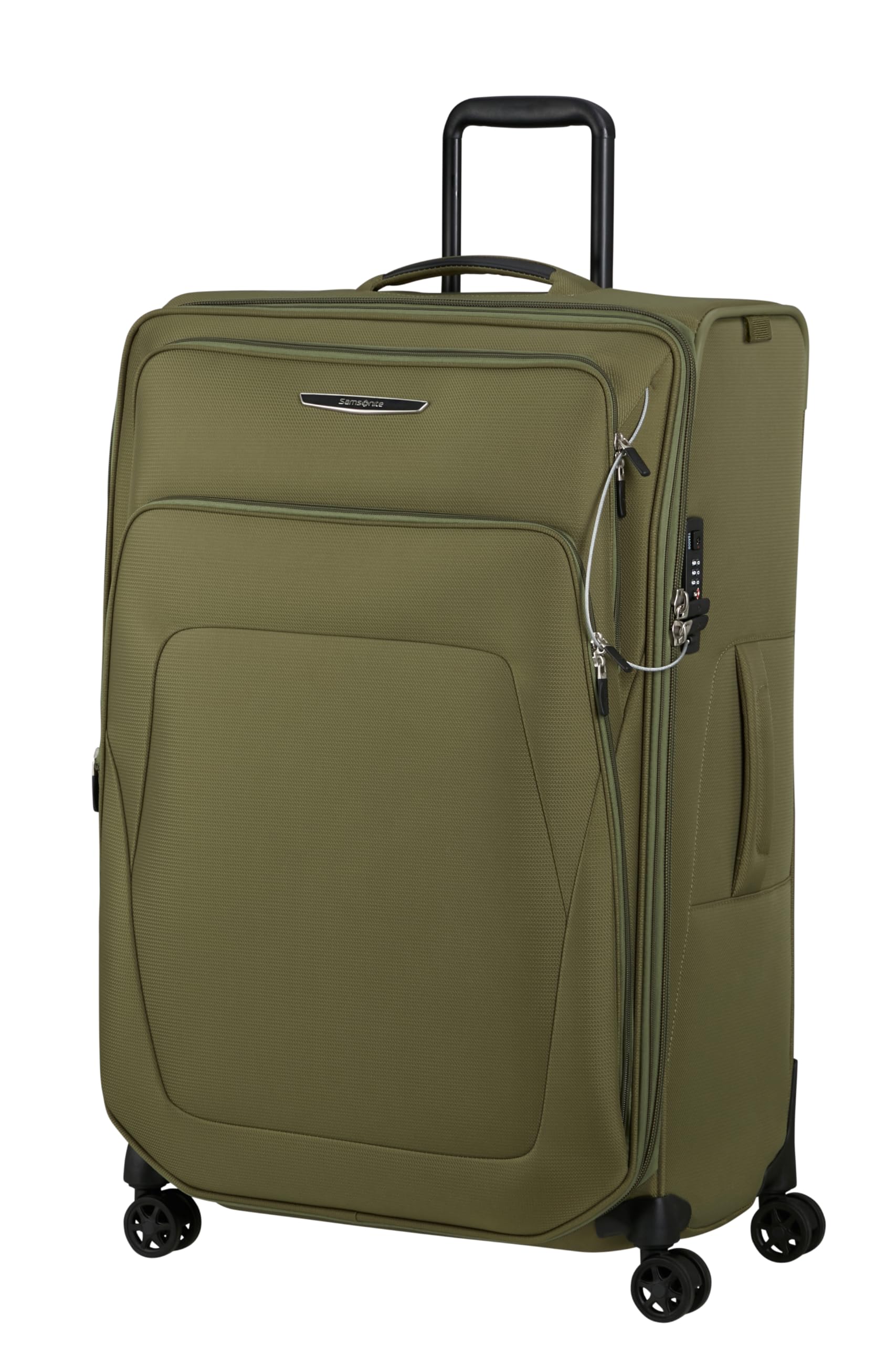 Samsonite Spark SNG Eco - Weichgepäck Koffer 79 cm Groß - Trolley mit 4 Rollen, TSA Schloss, Leicht & Erweiterbar - Grün (Olive)