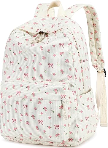 Miniatura 12 de BTOOP Mochila escolar para adolescentes grande de corduroy, mochila ligera para niñas y niños, mochilas casuales para escuela secundaria y Corduroy