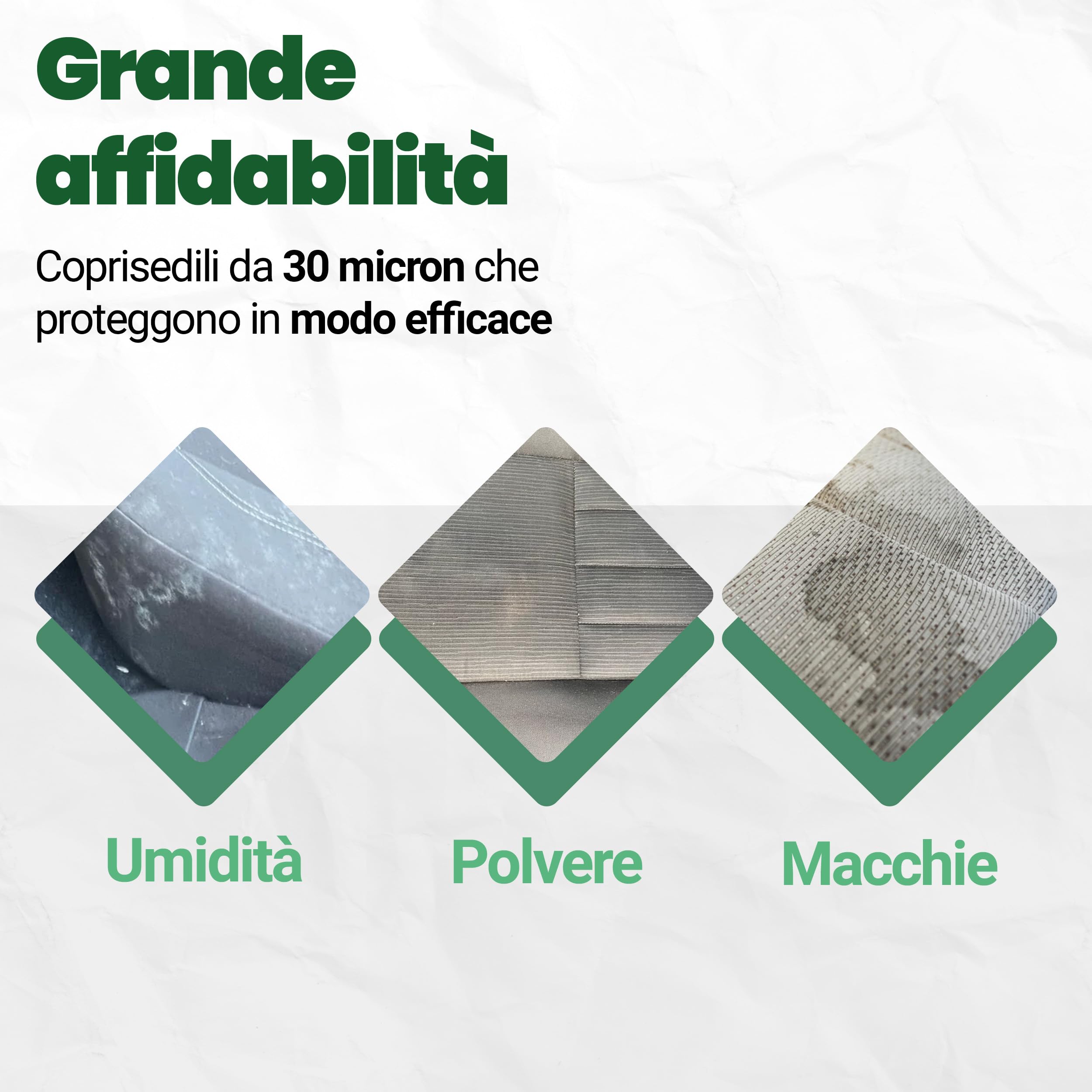 PLASTISAK - Bobina Coprisedili Usa e Getta Universali 125 Pezzi in Plastica Bianca - Coprisedili Usa e Getta per Auto per Officine, Concessionarie, Carrozzerie