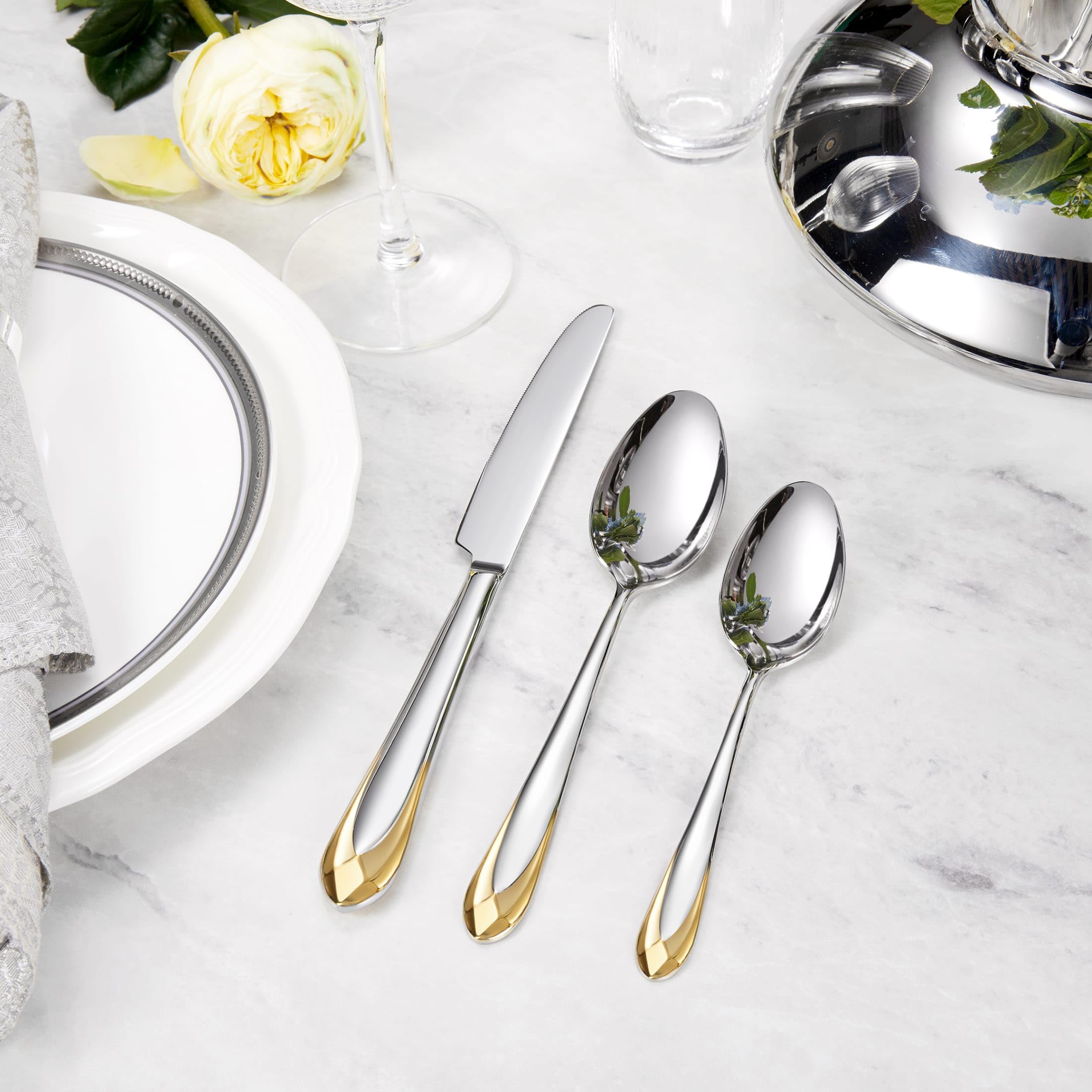 KEAWELL Astra Silverware Set - Elegant & Durable -6