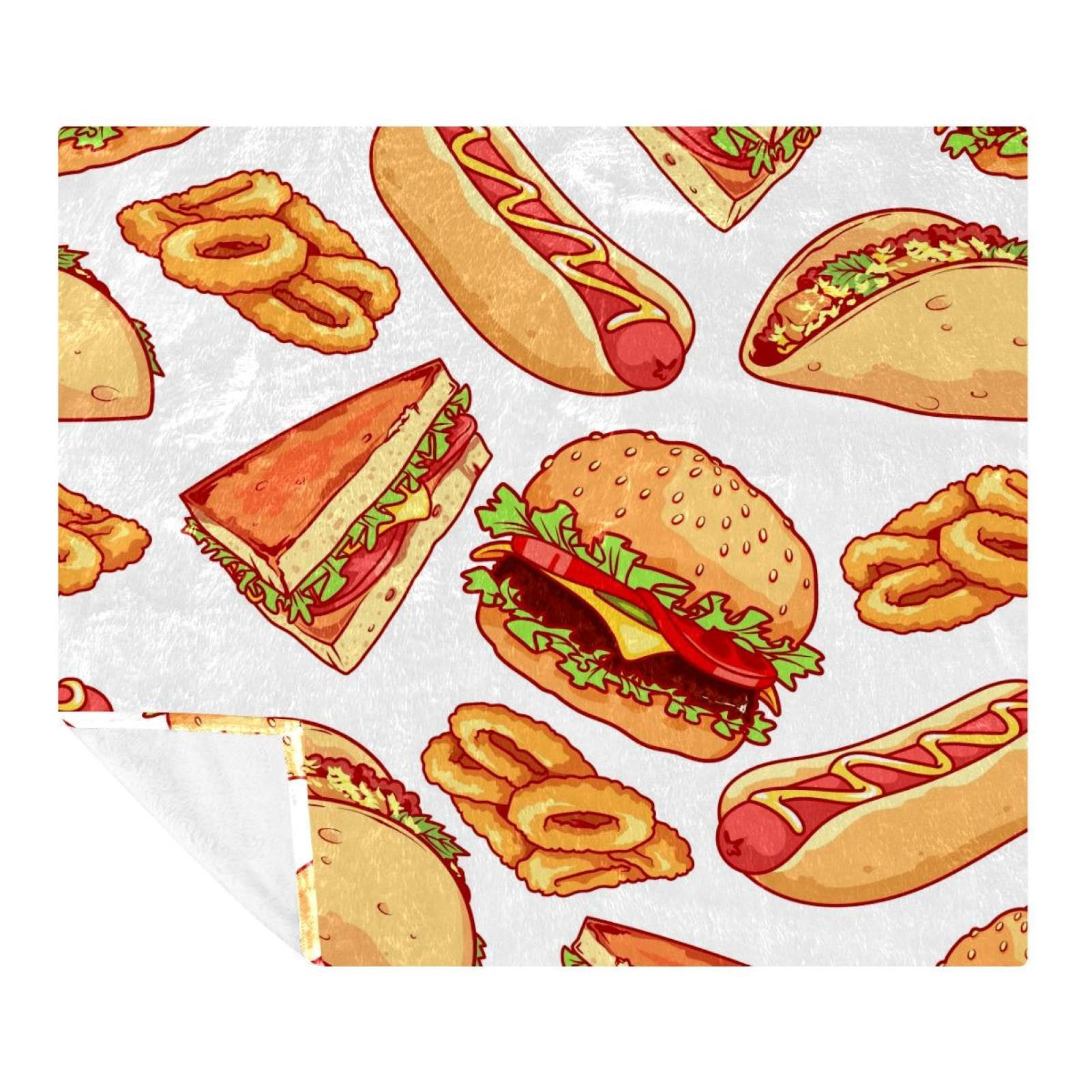 Couverture hamburger légère pour enfants qui cherchent un plaid doux et amusant