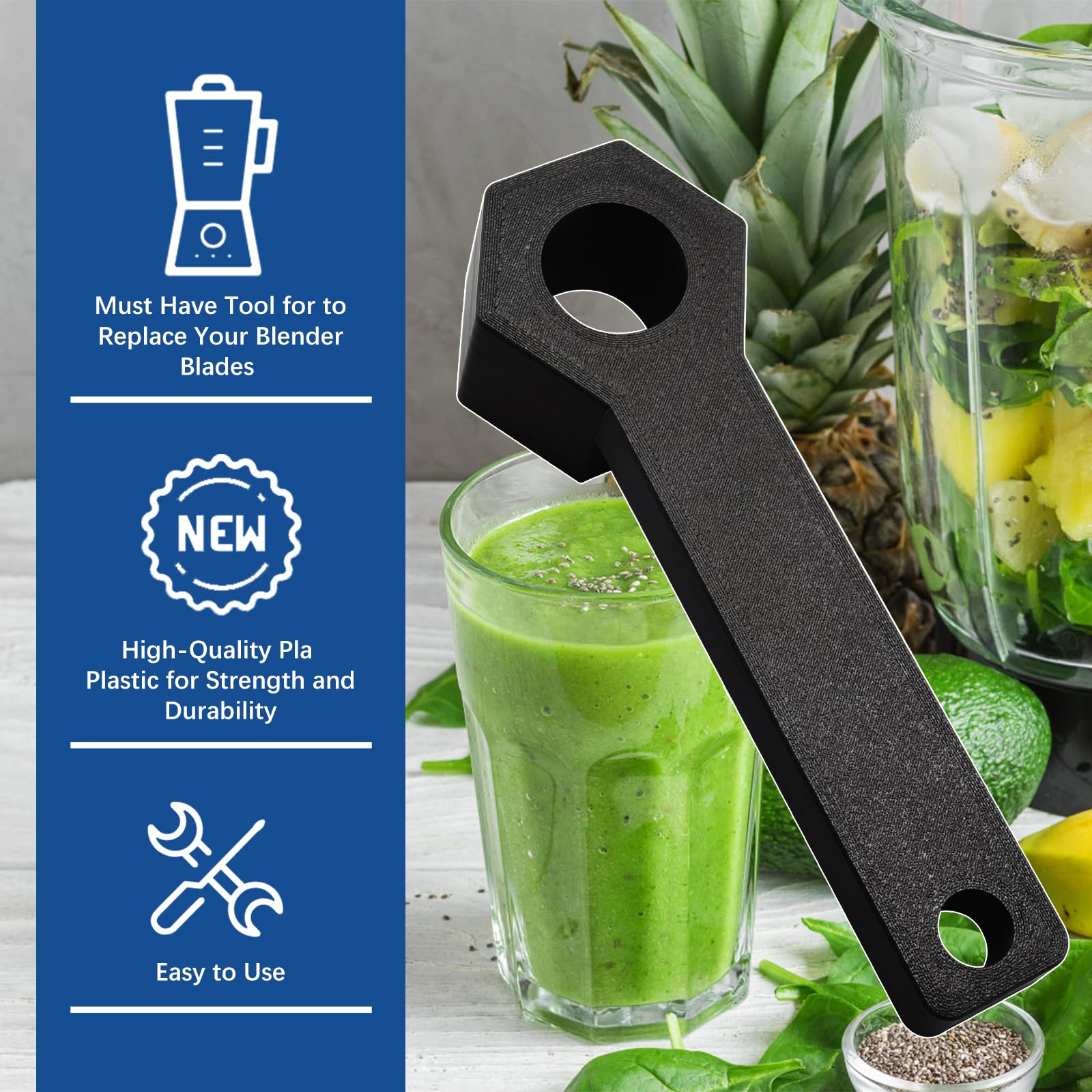 Llave de hoja compatible con Vitamix Ascent Series - Herramienta de extracción de cuchillas