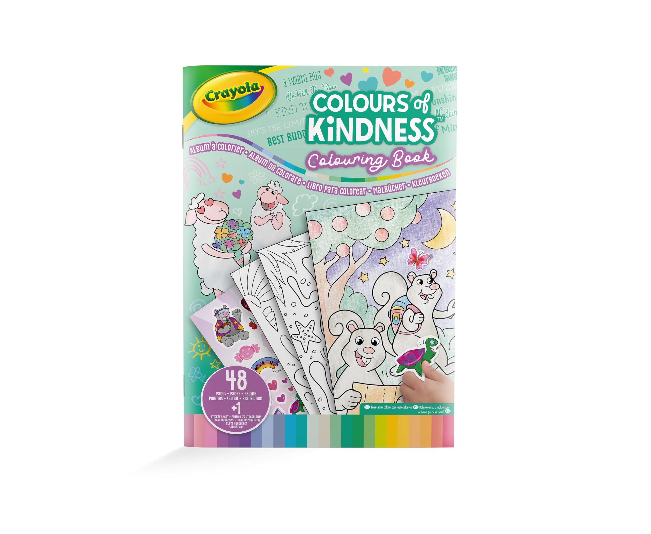 Colours of Kindness Colouring Book with 48 Pages and 1 Sticker Sheet, 25-2737G