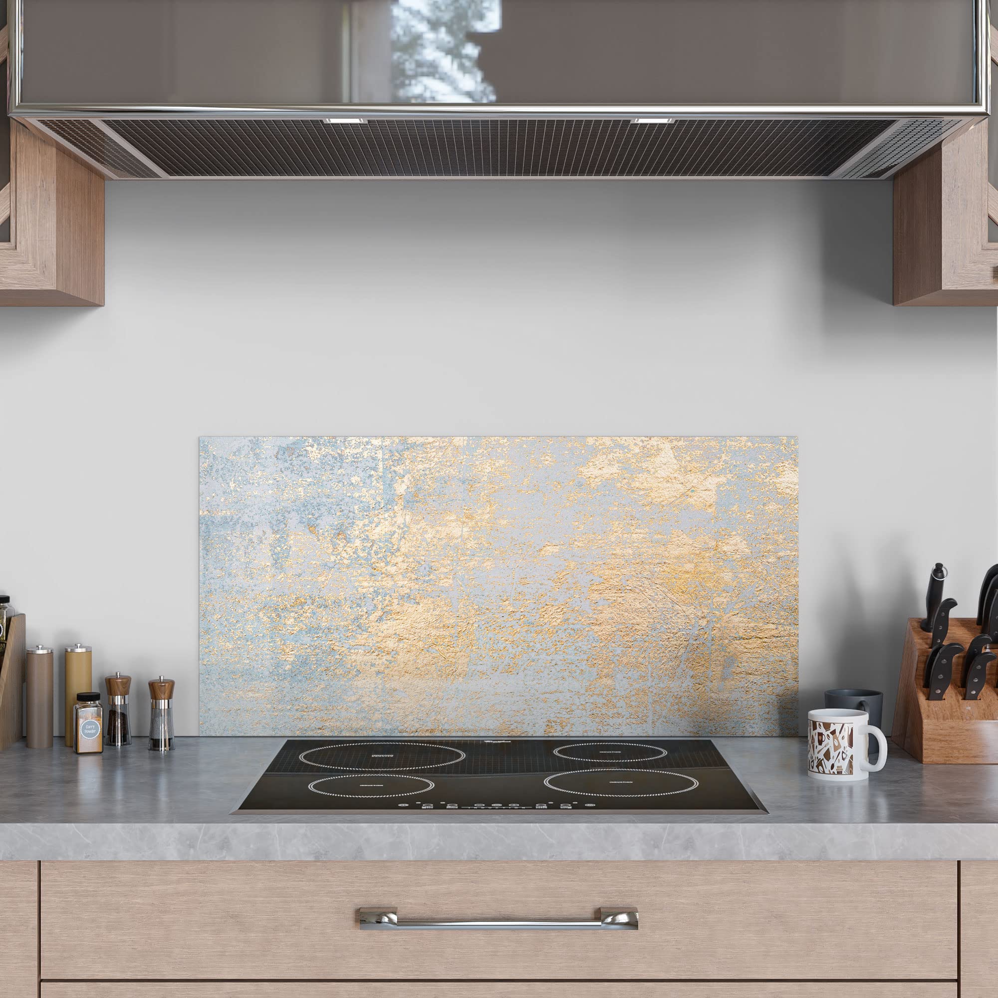 DEQORI Lot De 2 Cacheplaques De Cuisson En Verre 60 X 52 Cm Motif