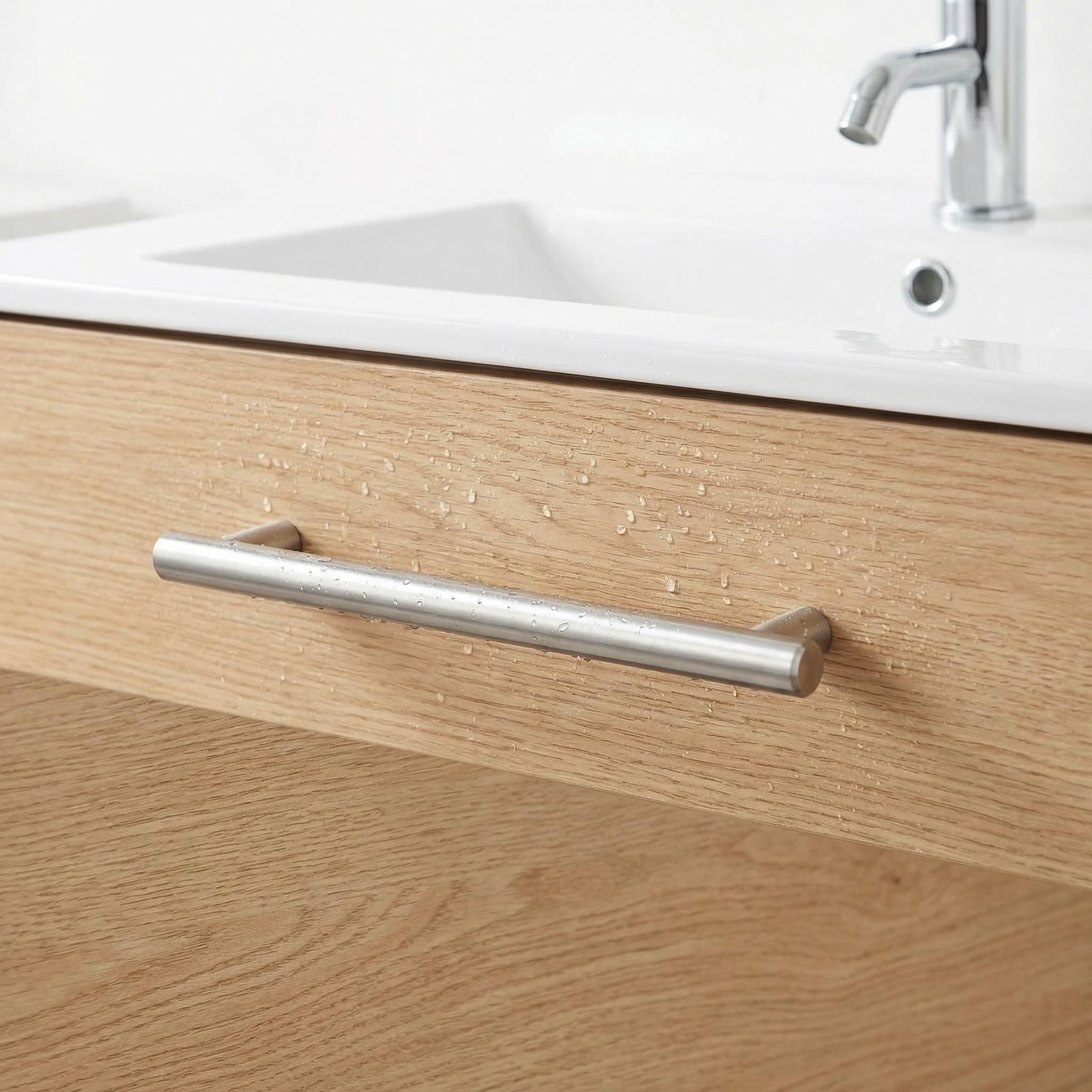 4 piezas de tiradores para muebles de acero inoxidable, distancia entre agujeros de 128 mm, tiradores para cocina, tiradores para armarios de plata, tiradores para puertas, tiradores para