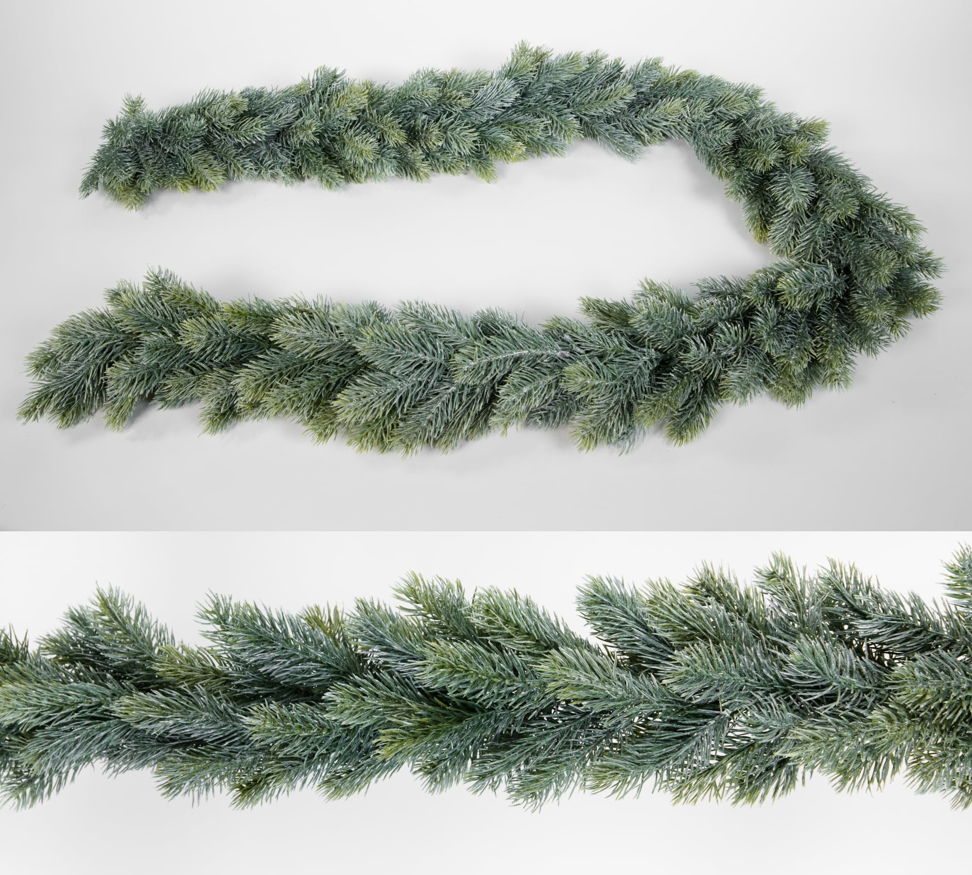 Künstliche Tannengirlande rund 170cm Double Schneeoptik DP Kunststanne Kunststoff Spritzguss-Verfahren 100% PE künstliche Tanne