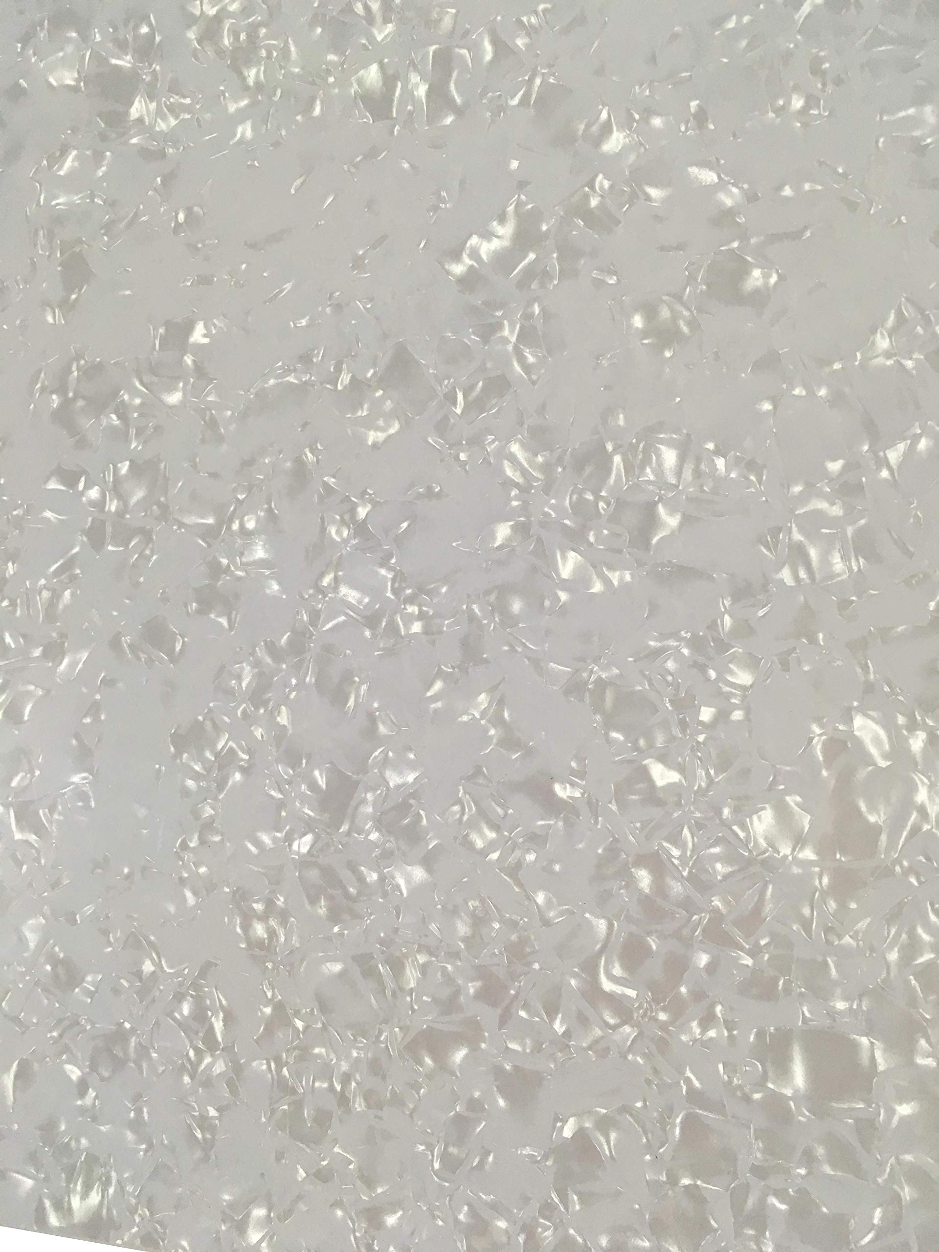 2 Pcs Blank Acoustic Guitar Self Adhesive Pickguard Material Sheet (White Pearl)