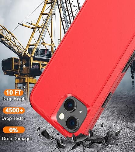 Miniatura 4 de Diverbox Funda para iPhone 15 Plus a prueba de golpes a prueba de caídas protector de pantalla de vidrio templado, funda de protección resistente