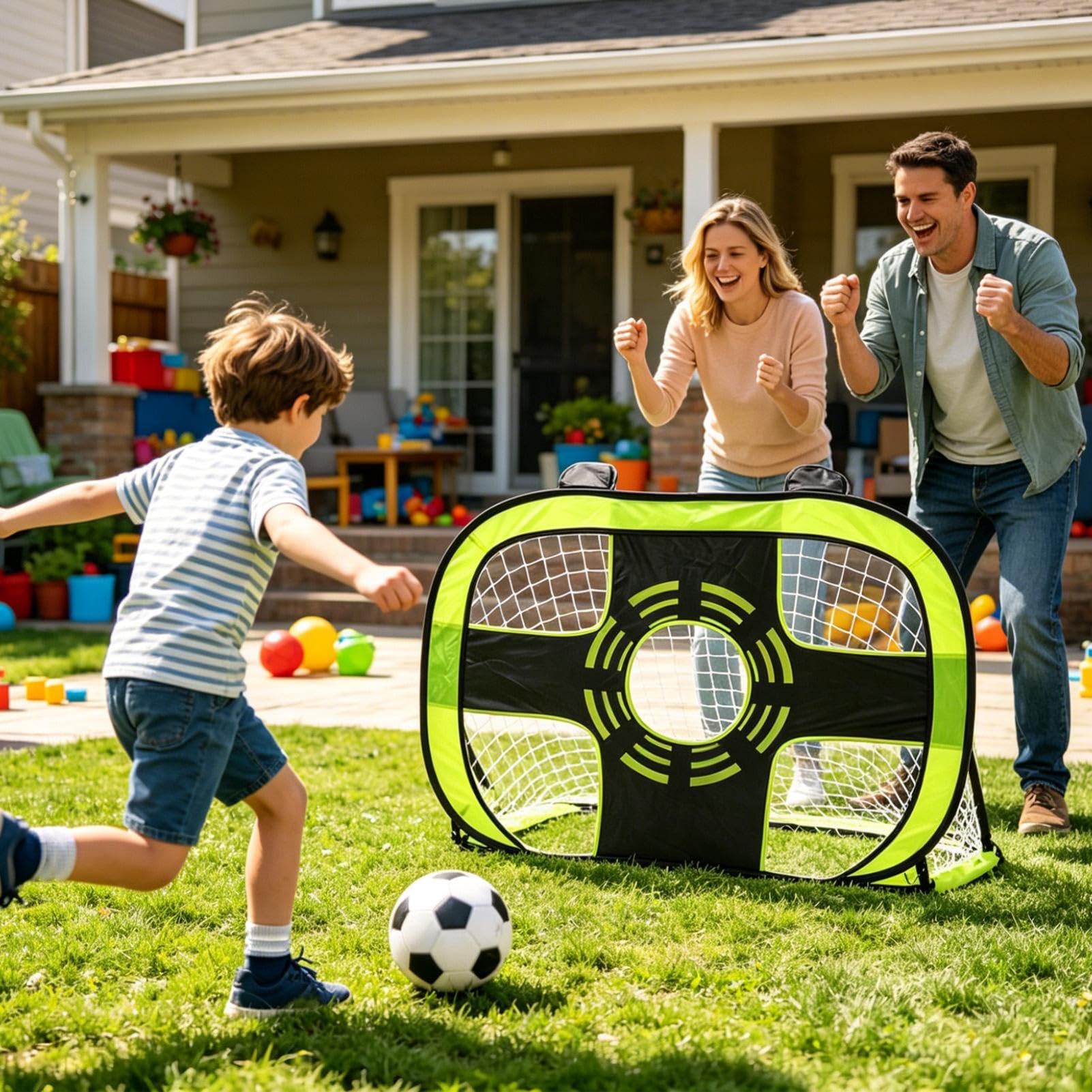 Porta Calcio Bambini Bersaglio pieghevole per allenamento calcistico | Porte da Calcio Bambini Giardino Per Portiere Sportivo Giardino Cortile Casa Campo Esterno Ragazzi Adulti Bambini
