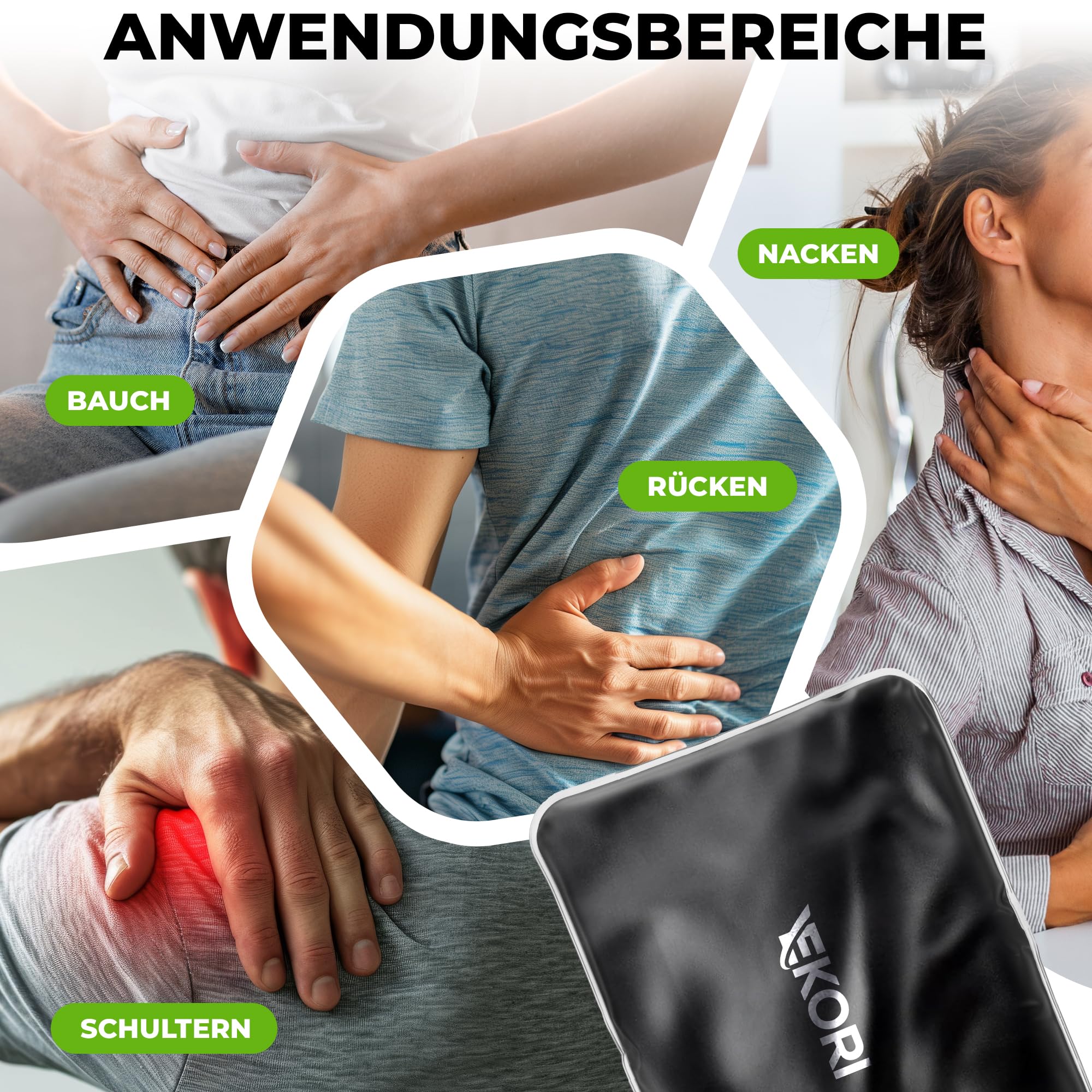 Moorkissen für Mikrowelle [40x30cm] Moorwärmflasche Wärmekissen Fango Fangopackung für Zuhause Moorpackung zur Entspannung für Rücken Nacken Schultern Bauch (30x40cm)