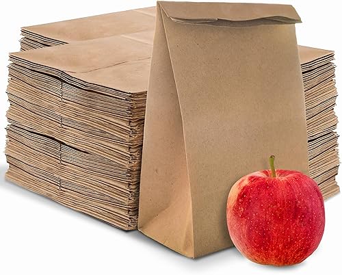 Bolsas de papel kraft de 4 libras paquete de 500 unidades pequeñas bolsas de papel marrón para el almuerzo bolsas de papel para delicatessen de