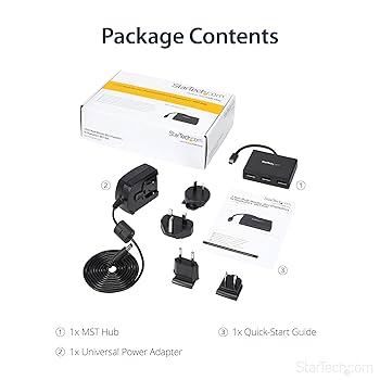 ☘️StarTech.com 3ポート　MS ハブ　DisplayPort 4K 楽天市場】StarTech.com 3ポートMSTハブ DisplayPort - 3x