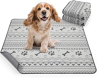 92x79cm Super saugfähige Welpen unterlagen, 2 stück waschbare Pipimatten für Hunde, wasserdichte Haustier Urinunterlagen für Welpen, alte oder inkontinente Hunde