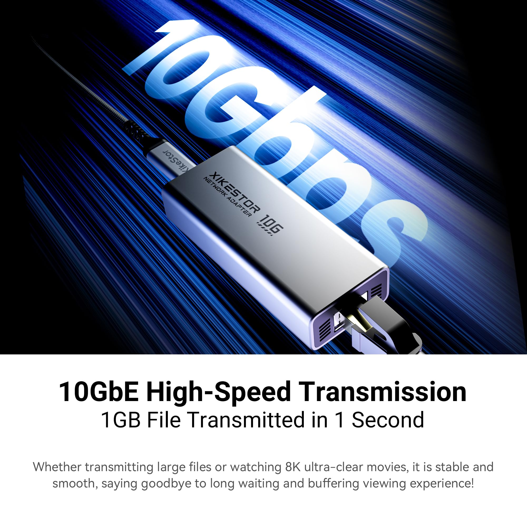 XikeStor Scheda di rete 2,5 Gb PCIe con chip I226-V, adattatore di rete 2,5GBase-T NIC, porta LAN RJ45 Ethernet Gigabit 100/1000/2500 Mbit/s, PCIe 3.1 X1 (USB 3.2 to 10G RJ45)