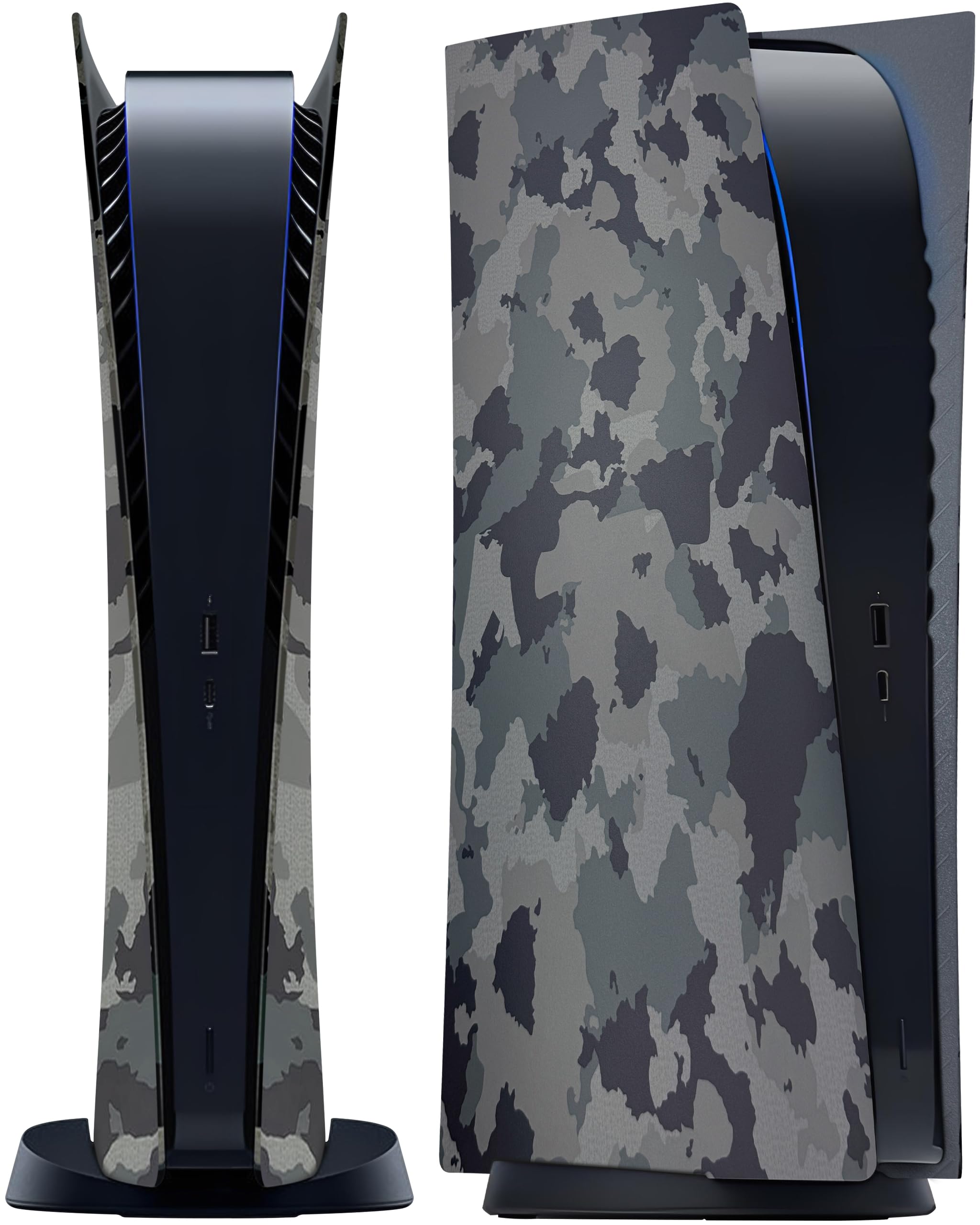 Joso Faceplate for PS5 Digital Edition, Anti-Scratch Dustproof Case Replacement, Cover Skin Fit for PS5 Console (Digital Version), Plates for PS5 Accessories, Easy Installation - Camo