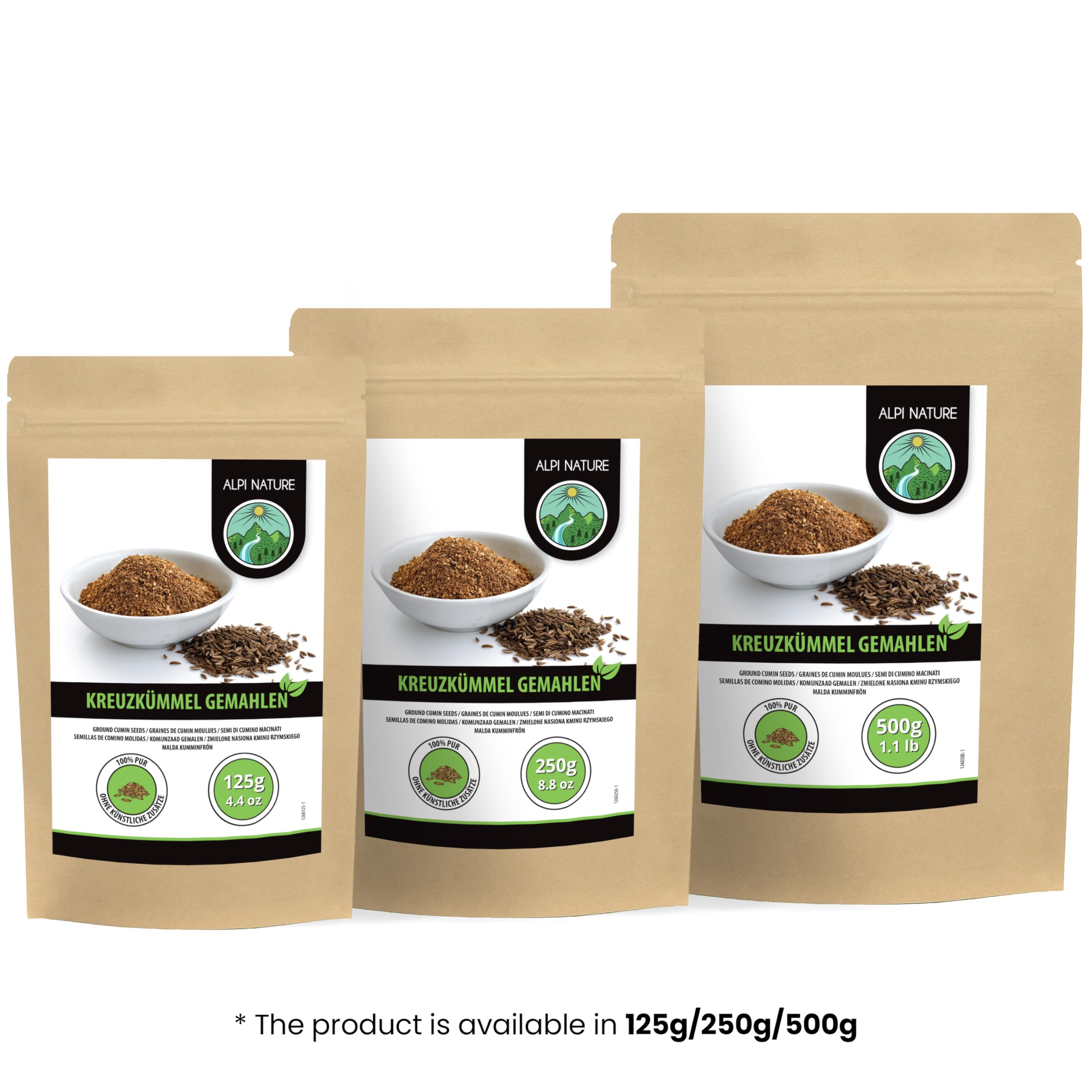 Kreuzkümmel gemahlen (250g), Kreuzkümmelpulver 100% naturrein, Kreuzkümmelsamen gemahlen natürlich ohne Zusätze, vegan