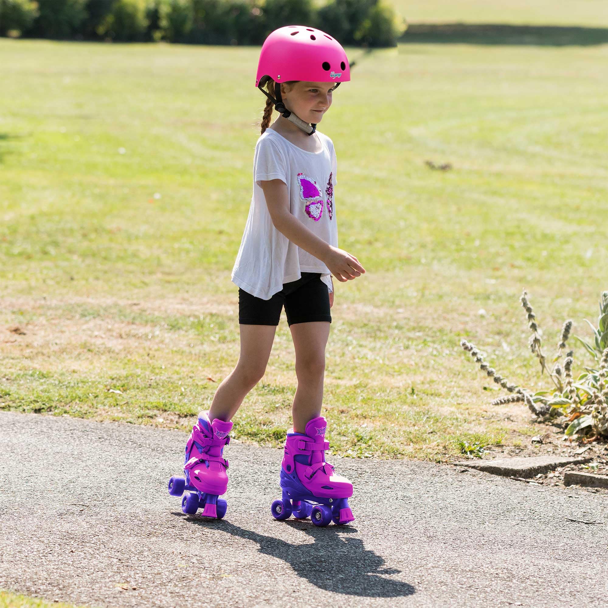 Xootz Kids Quad Skates, Beginner Adjustable Roller Skates