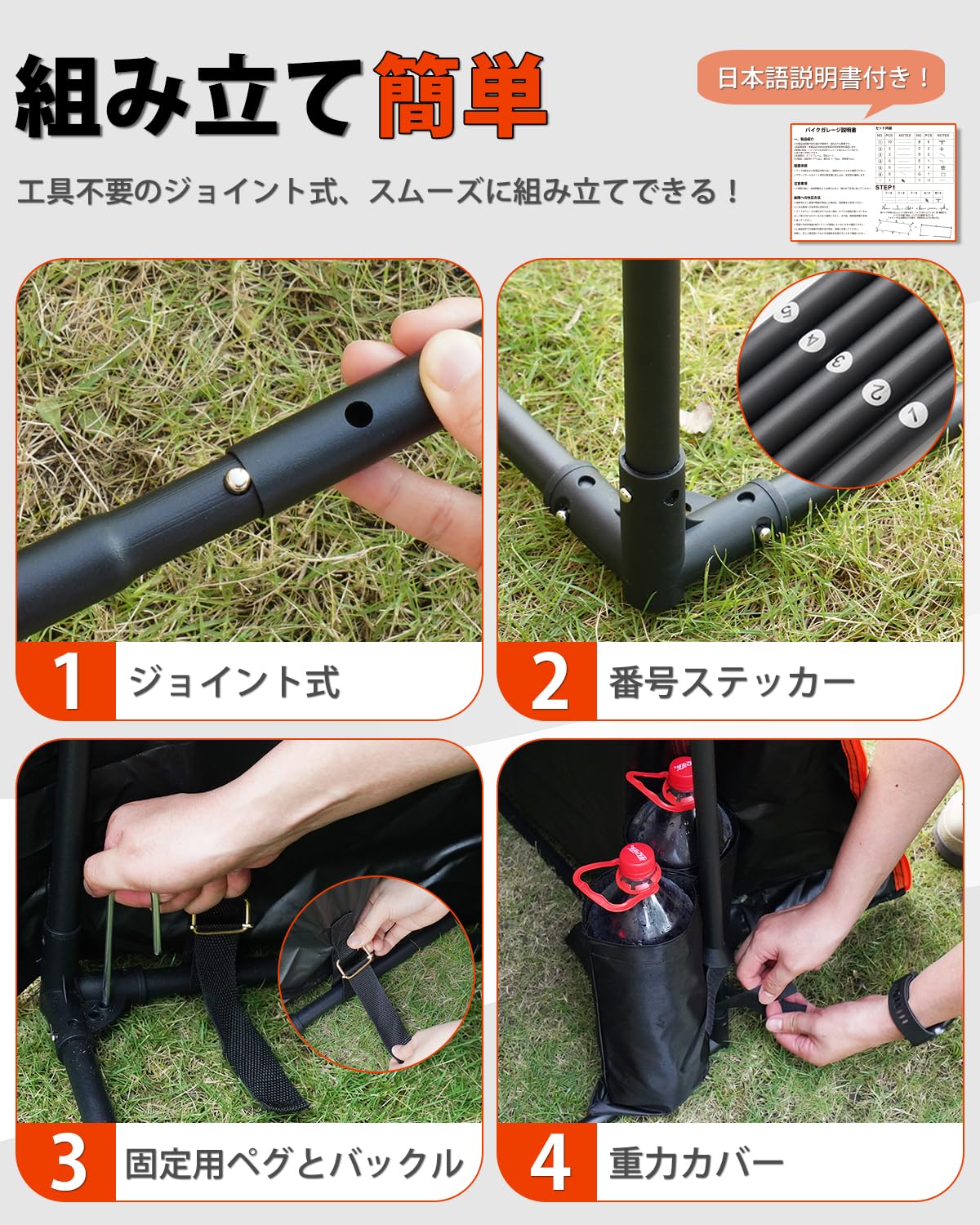 Amazon.co.jp: Mozan バイクガレージ サイクルハウス サイクルポート