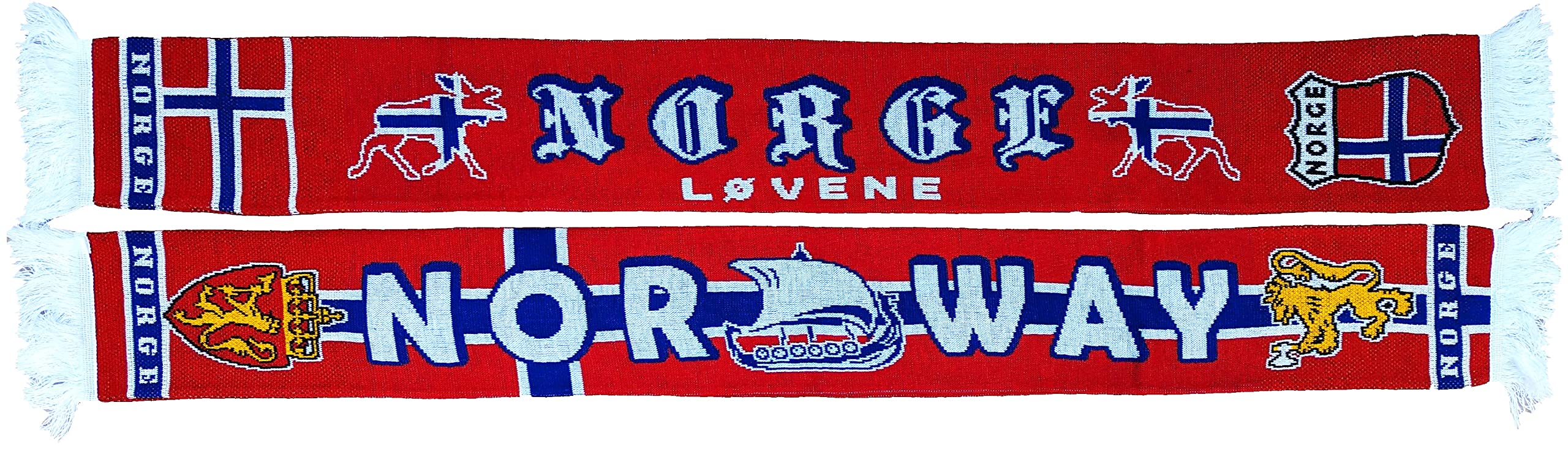 Generisch Norway, Norge, Norway Scarf (Knitted Scarf) for World Cup European Championship Football Scarf, Cult Scarf - Image 2