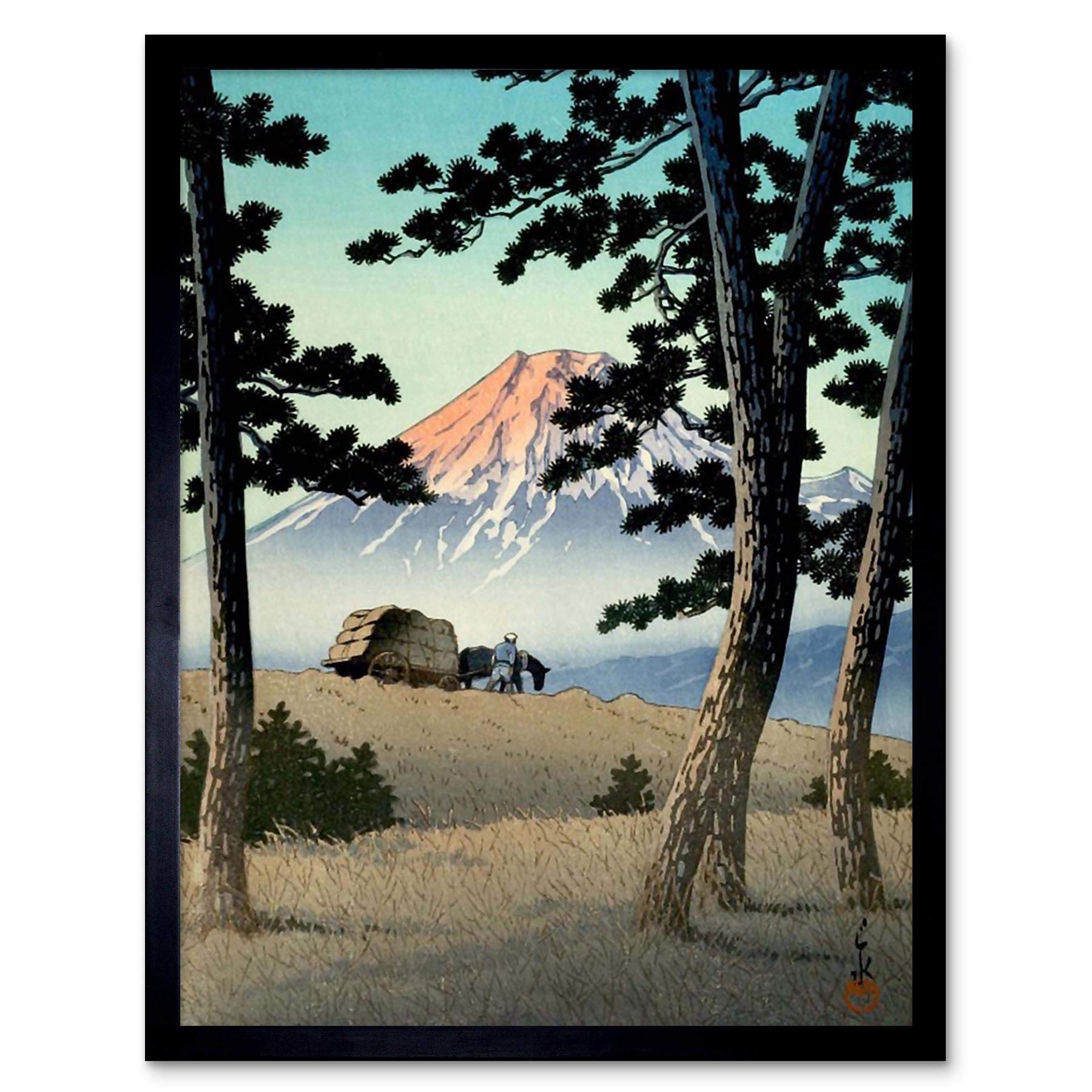 Wee Blue Coo Cultural Nature Landscape Japan Fuji Kawase Hasui Art Print Framed Poster Wall Decor 12X16 Inch
