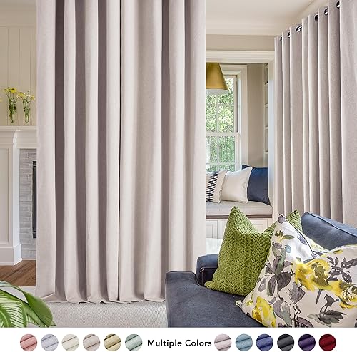 Miniatura 7 de Deconovo - Cortinas opacas 100% de lino sintético con ojales, cortinas para dormitorio y 2 paneles