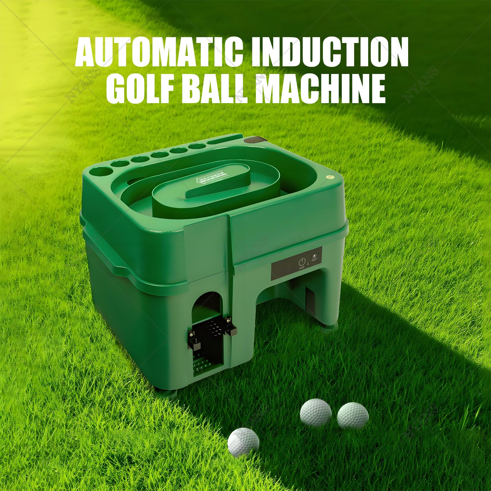 NYANS Dispensador Automático De Pelotas De Inducción Eléctrica, Simulador De Campo De Prácticas Interior, Capacidad para 40 Pelotas a La Vez, para Diferentes Instalaciones